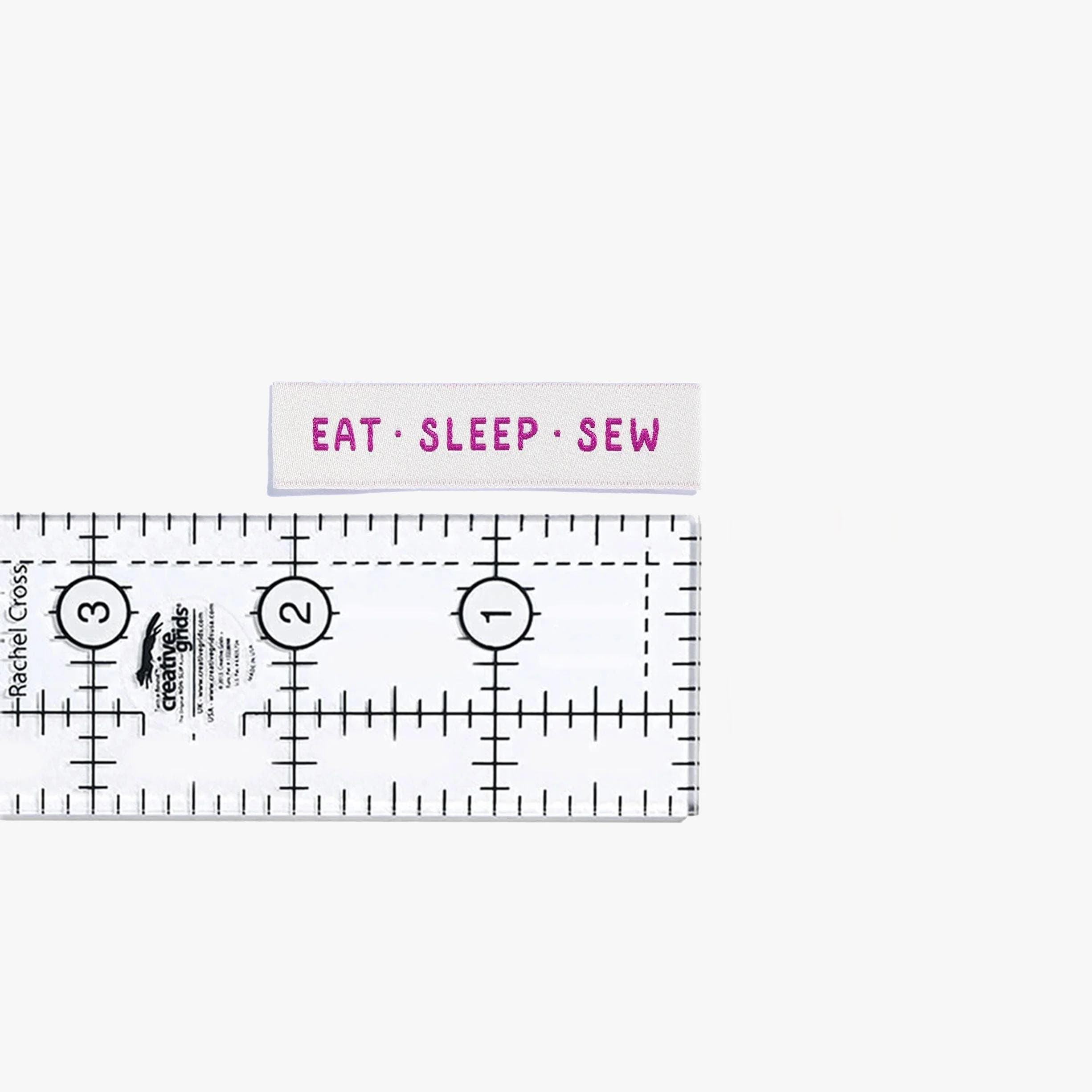 Eat Sleep Sew Sew-on Cotton Labels by KATM, pack of 6 - image 4