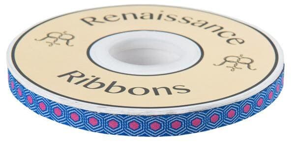 Tula Pink Slow and Steady Tortoise Hexy Dots Ribbon- Raspberry 3/8" - image 3