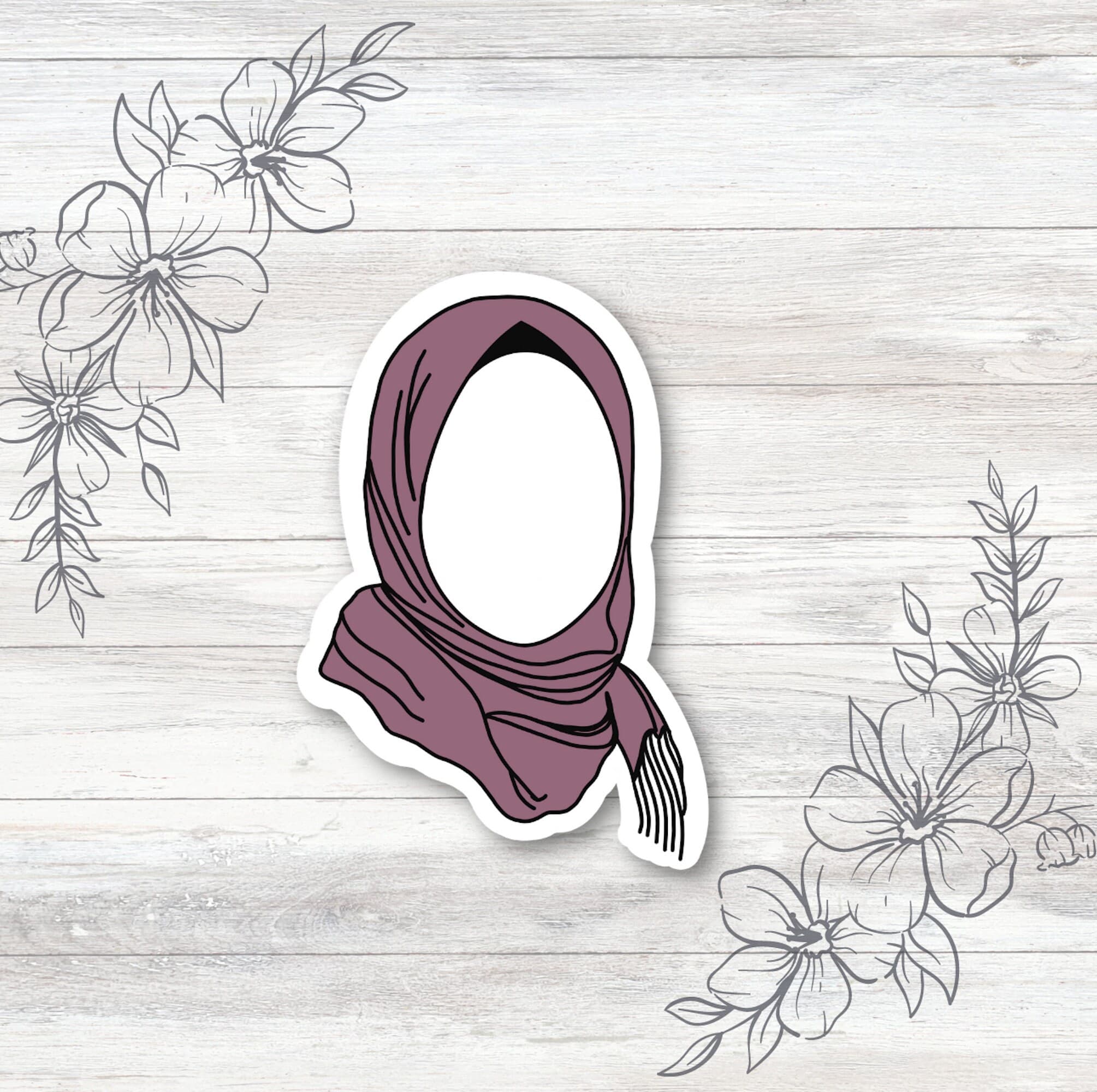 Hijabi sticker, islamic bottle sticker, muslim sticker, islamic laptop sticker, new hijabi gift, muslimah gift, new hijabi, ramadan planner