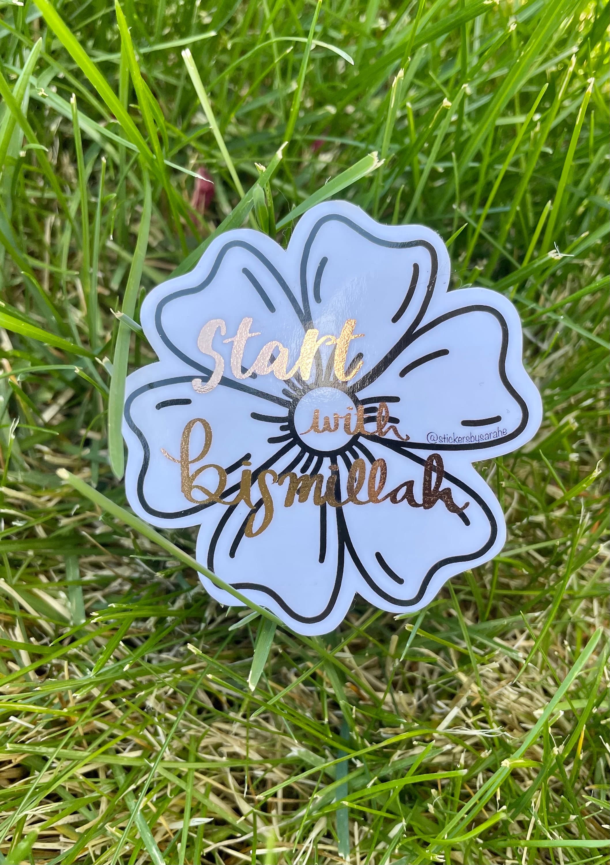 Start with Bismillah sticker, muslim sticker, islamic sticker, Islam sticker, hijabi sticker, new hijabi gift, new muslim gift, ramadan gift - image 3