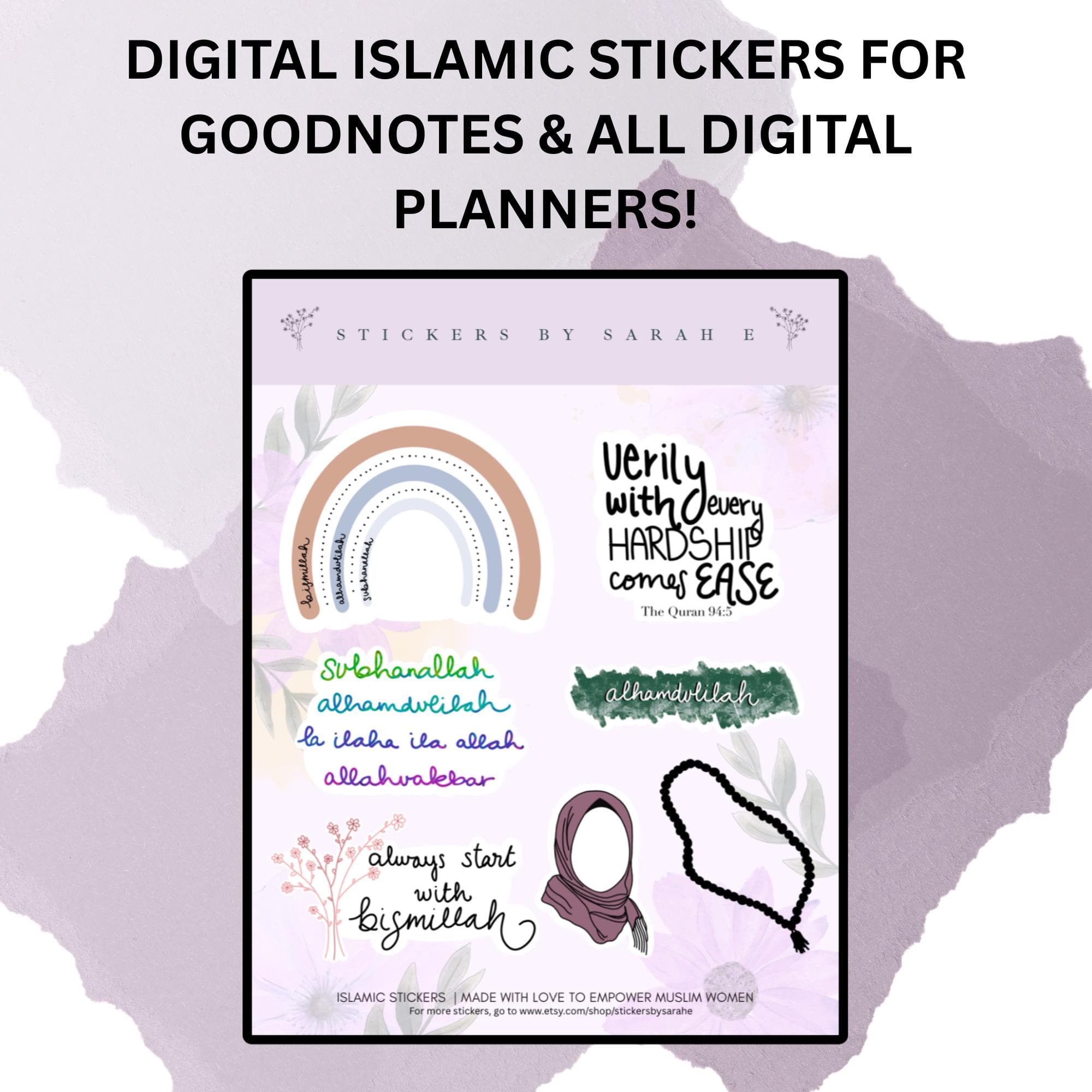 Digital islamic sticker pack, muslim stickers, muslim laptop sticker, goodnotes sticker, islamic sticker, ramadan gift, png islamic stickers
