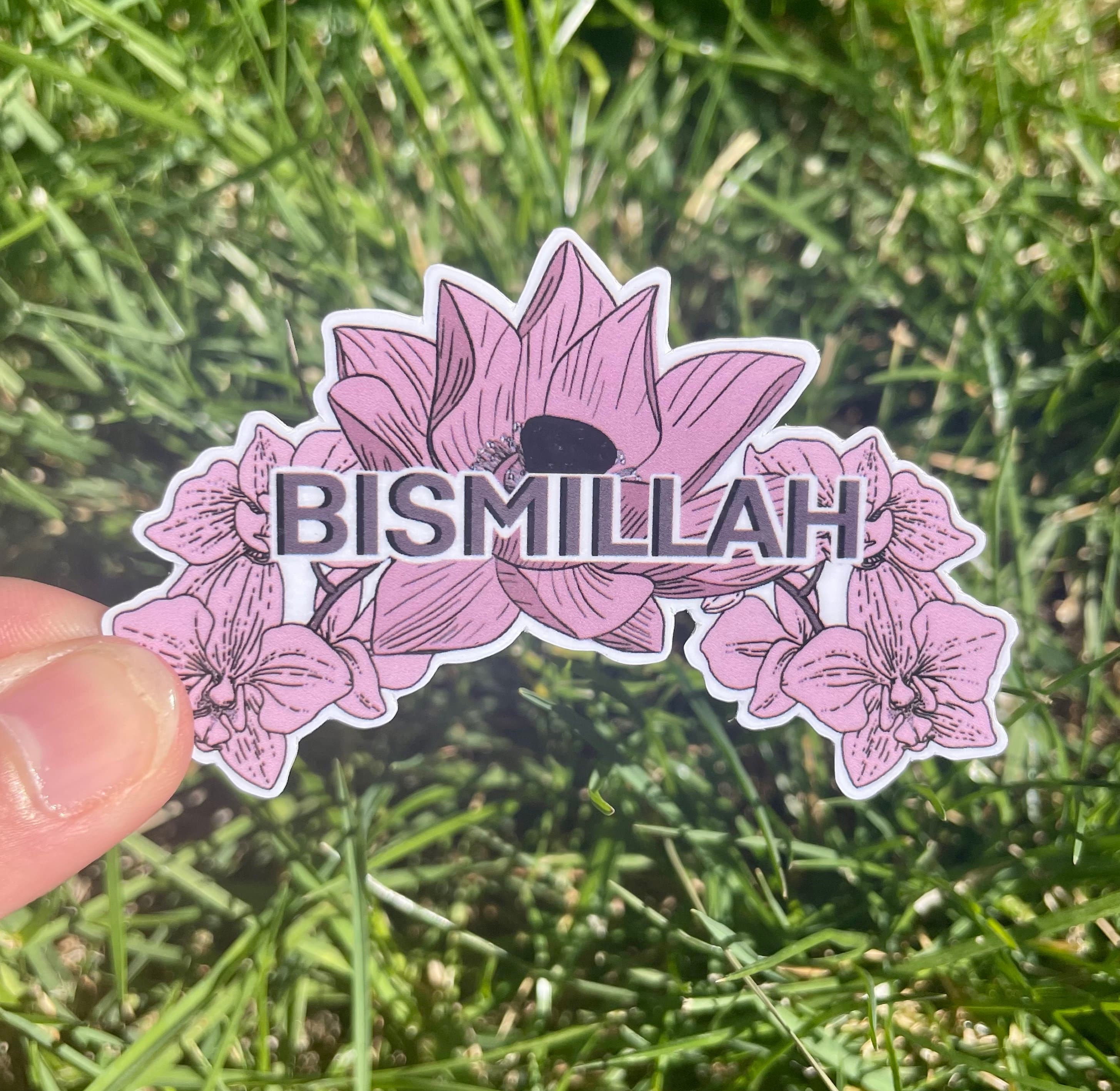 Bismillah sticker, muslim sticker, islam sticker, Islamic reminder, hijabi sticker, muslimah gift, islam gift, bismillah, hijab gift,ramadan
