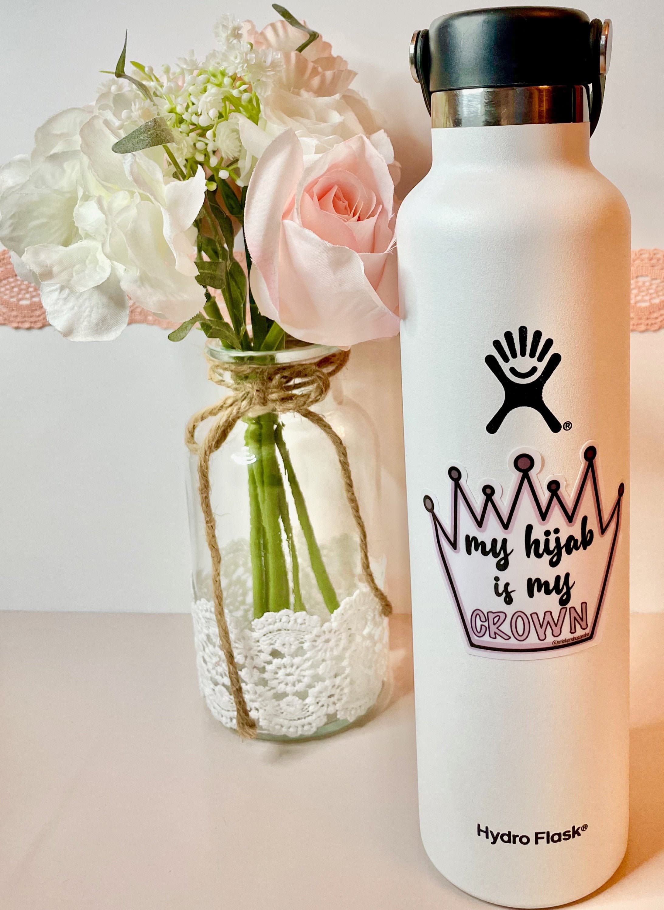 My hijab is my crown sticker, hijabi sticker, islamic bottle stickers, muslim stickers, islamic laptop stickers, new hijabi gift, ramadan - image 3