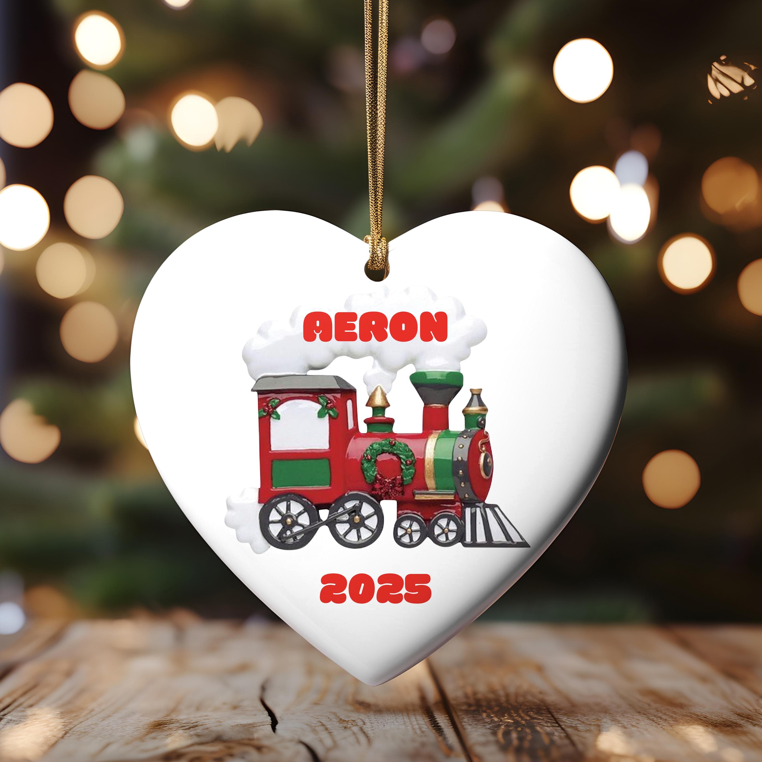 Choo Choo Train Personalized Kids Christmas 2025 Ornament, Train Ornament Gift, Custom Train Ornament with Name, Free Personalized - image 3