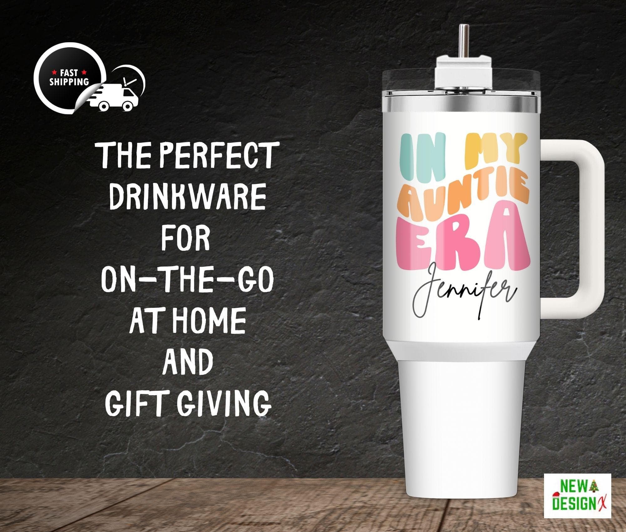 "Trendy Tumbler: Gift for New Aunt with Love!"
A Cute Best Aunt Gift featuring a cup with lid for Coffee or Cold Drink Cup enjoyment.