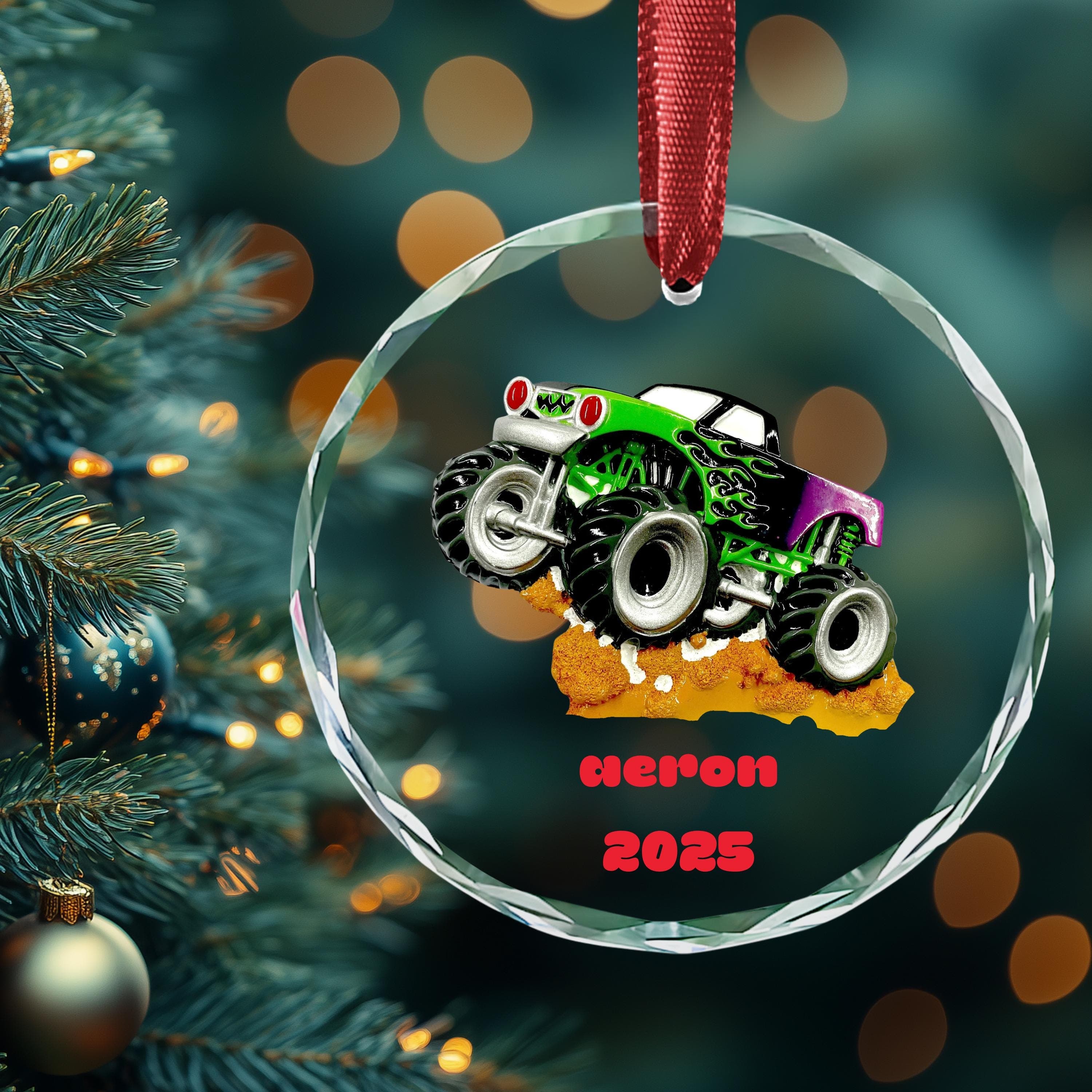 Green General Monster Truck, Monster Jam for Kids, Gift for Kids, Custom 2025 Christmas Tree Ornaments, Personalized New Monster Truck - image 5