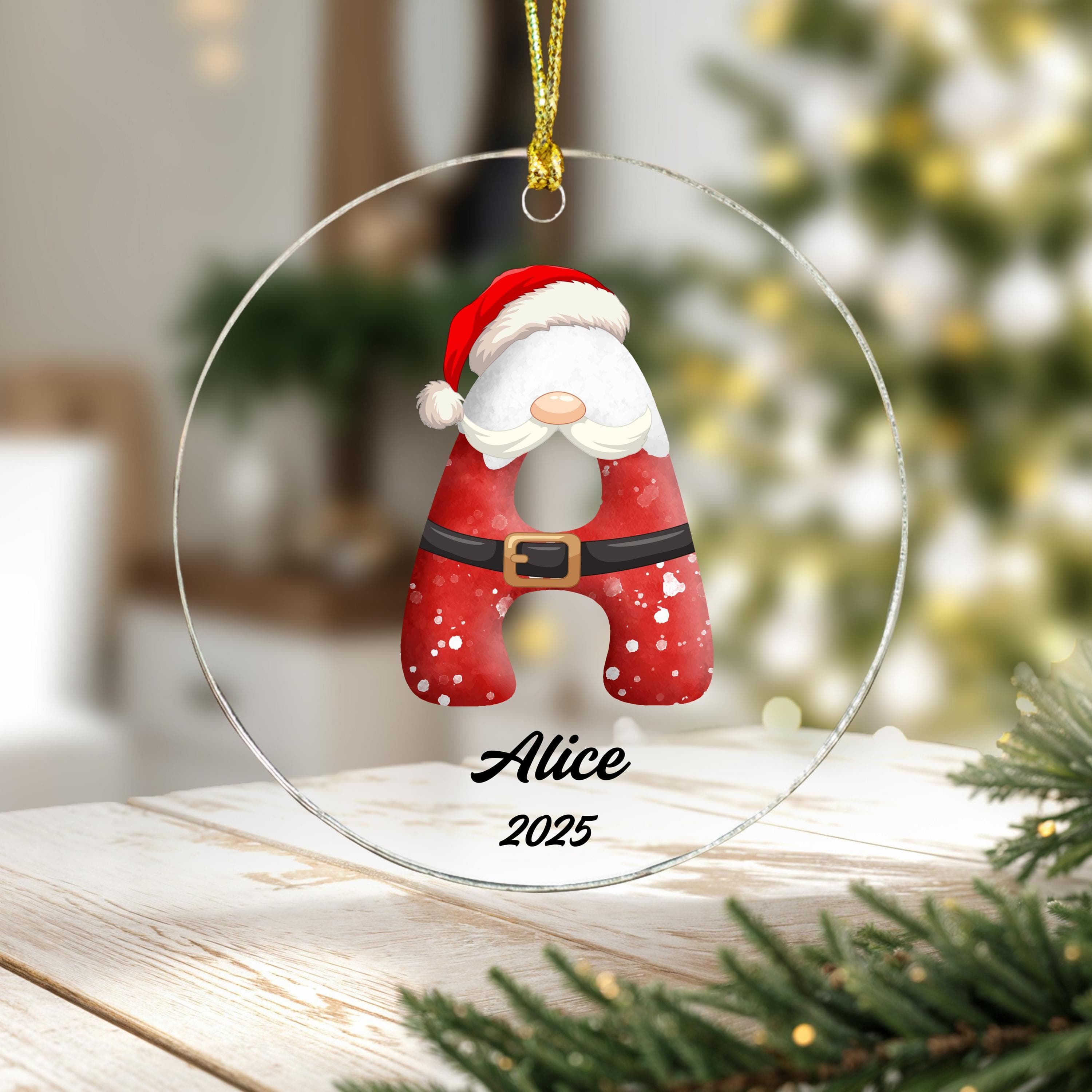 Name Personalized Ornament | Christmas Ornament | Monogram Ornament | Christmas Gift | Gift for Him | Letter Name Ornament - image 4
