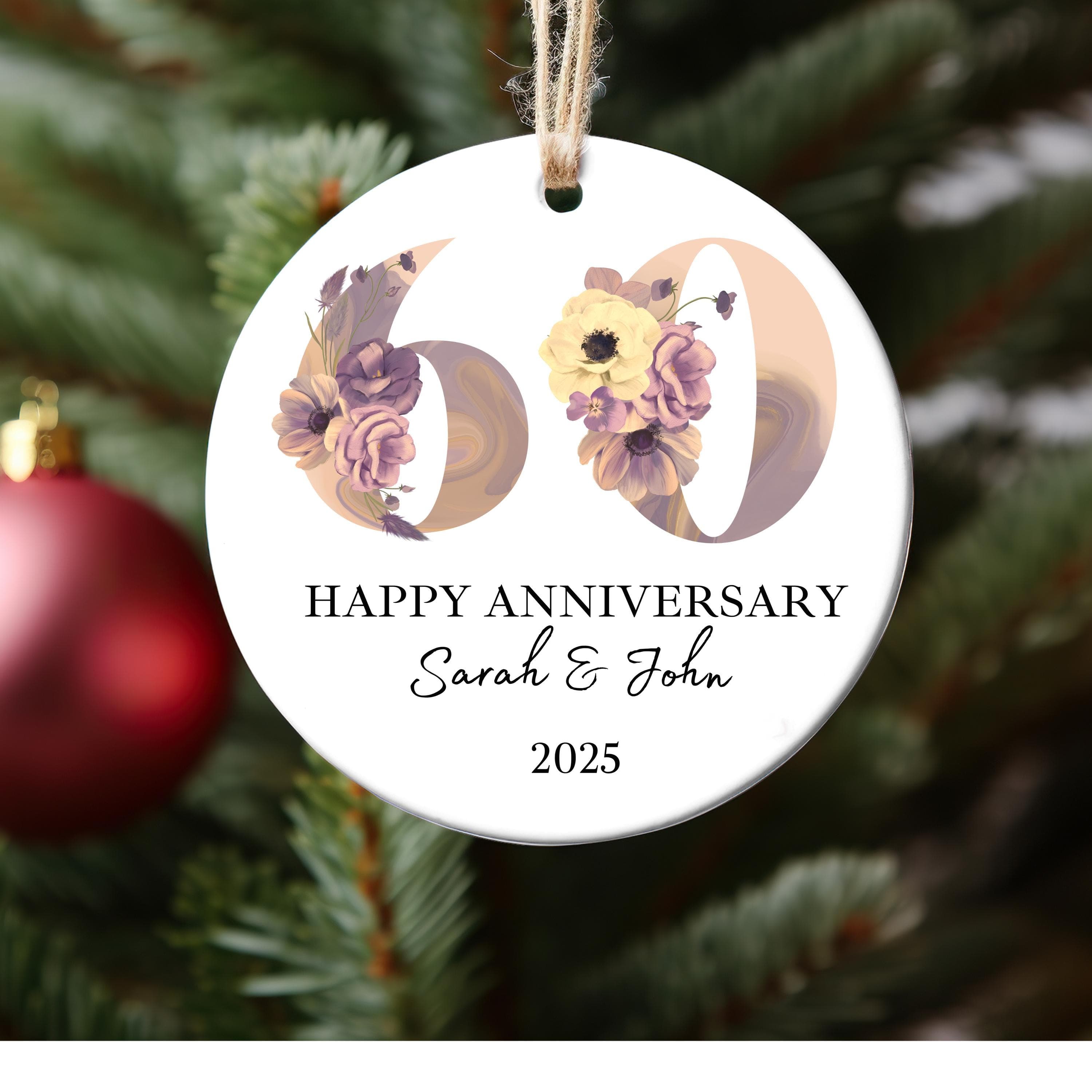 Anniversary Ornament | Anniversary Gift | Married Ornament | Wedding Gift | Personalized Marriage Anniversary Gift