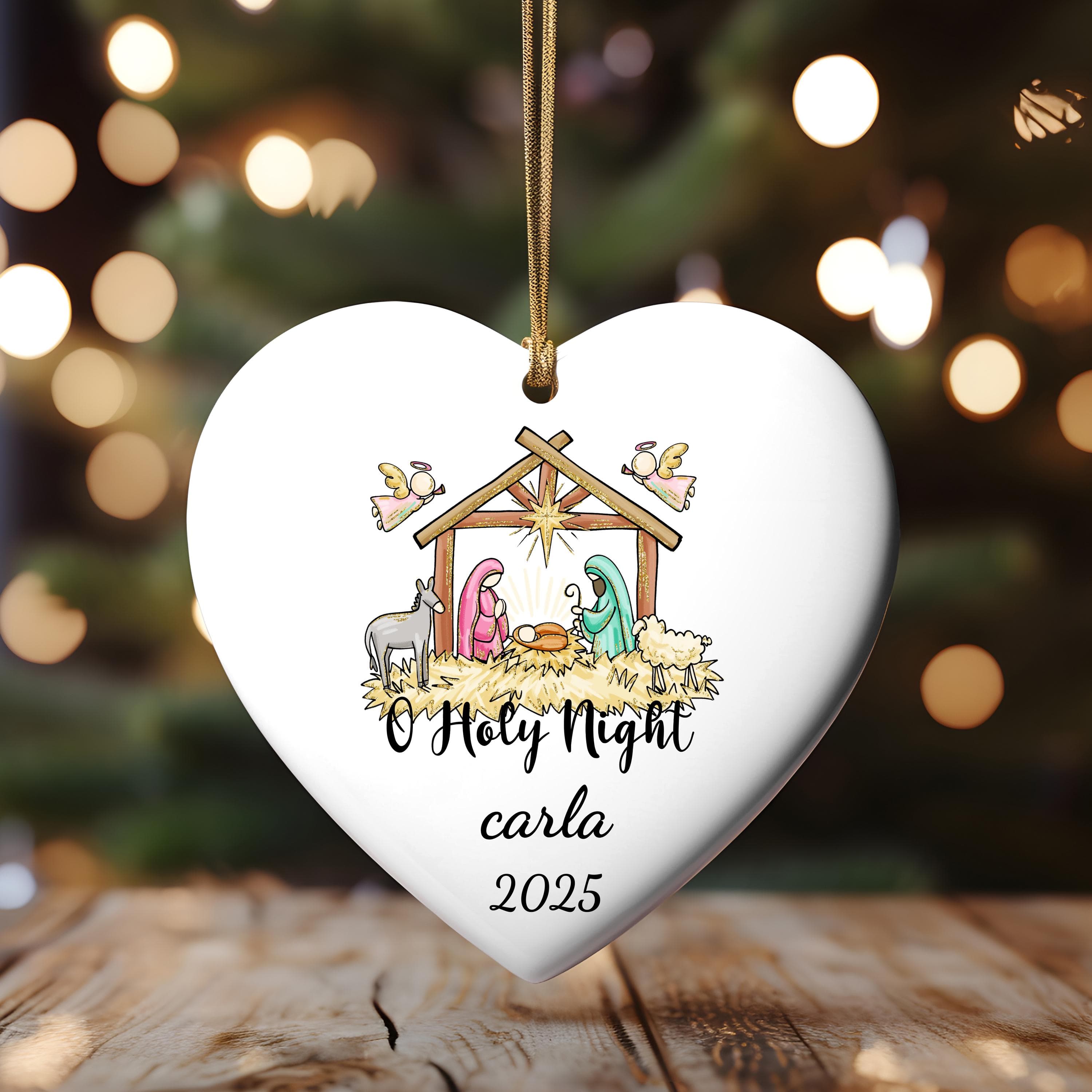 Holy Night Christmas Ornament, Jesus Ornament, Holy Family Decoration, Nativity Religious Ornament, Nativity Scene Christmas Ornament - image 3