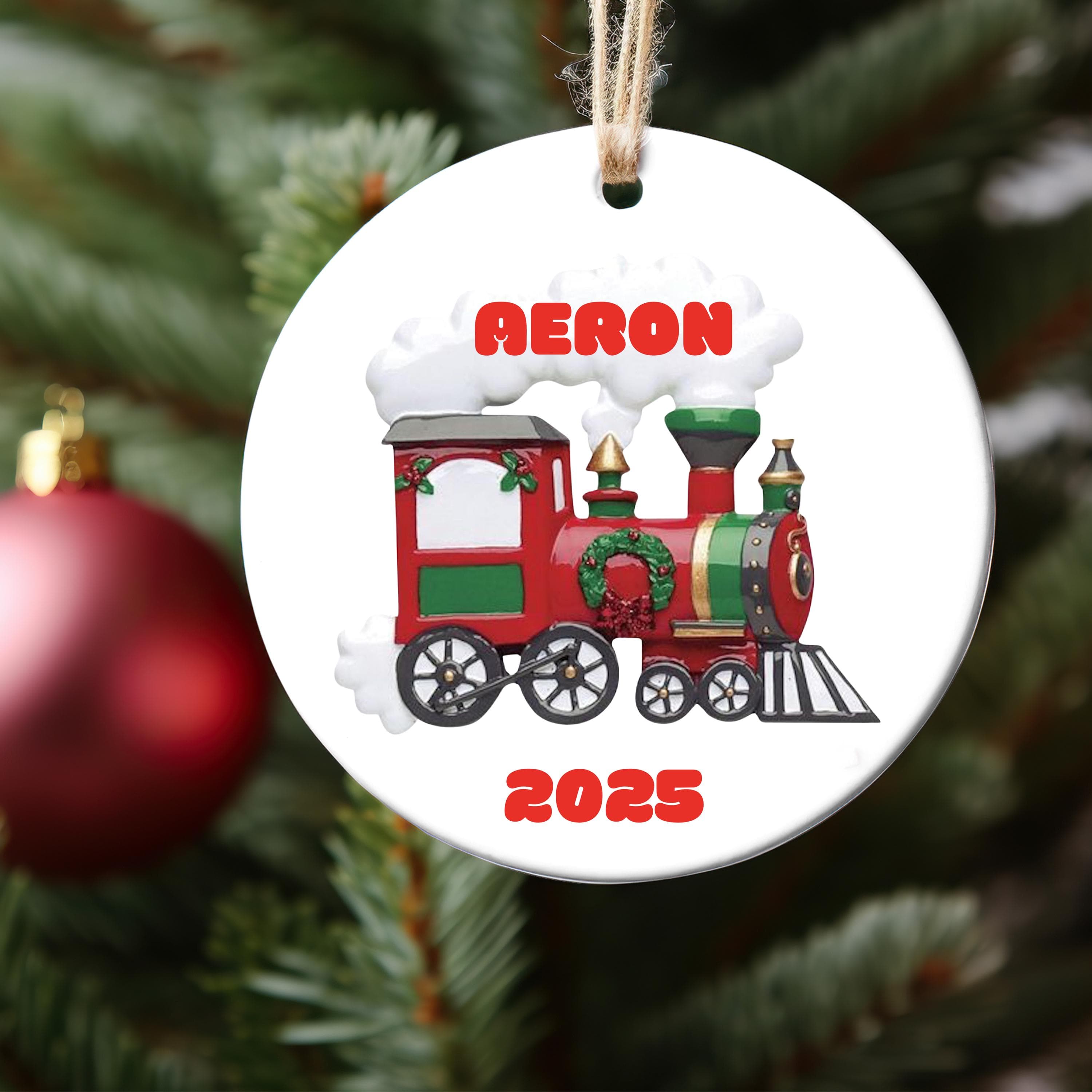 Choo Choo Train Personalized Kids Christmas  2025 Ornament, Train Ornament Gift, Custom Train Ornament with Name, Free Personalized