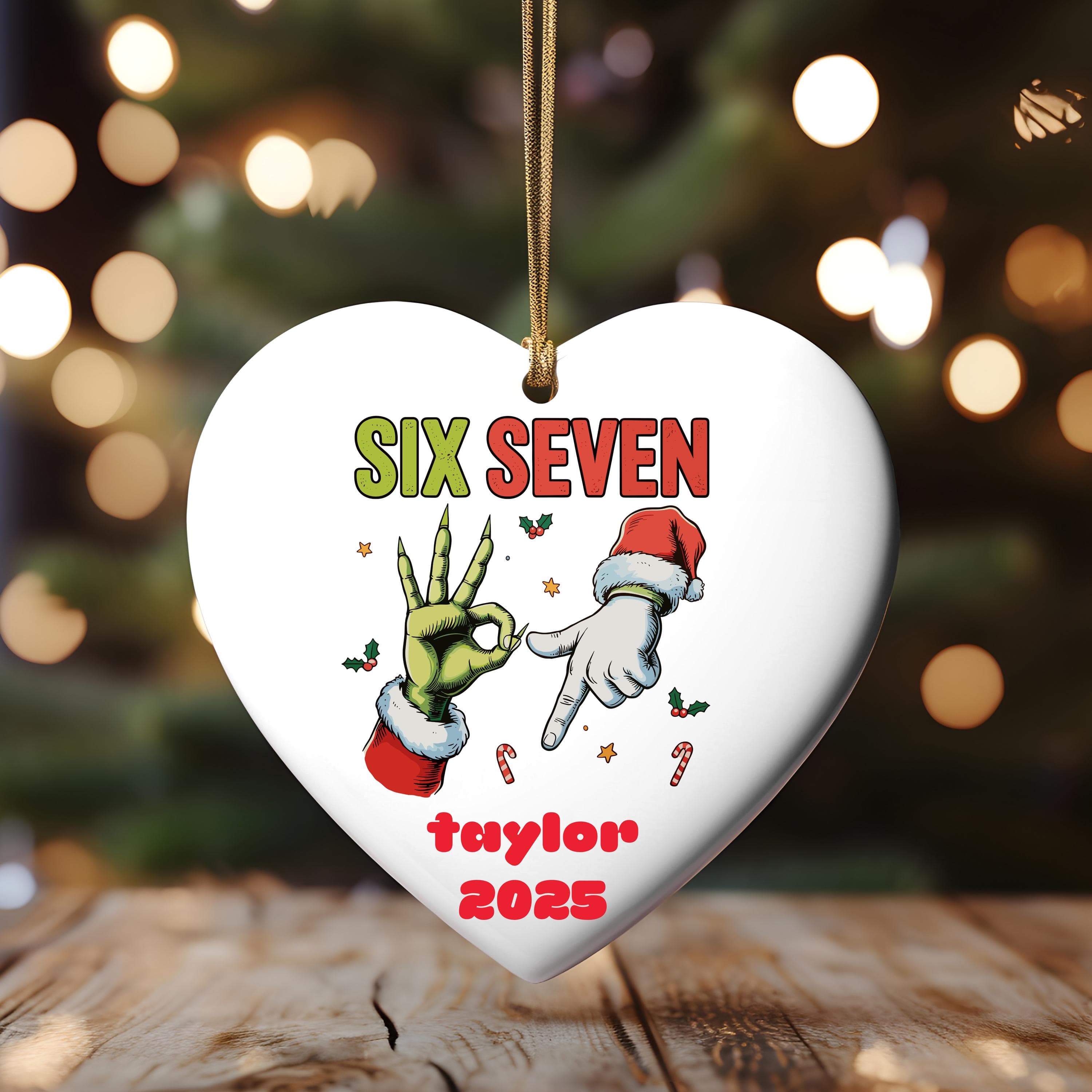 Personalized Six Seven Christmas Ornament, Custom 6 7 Funny Keepsake for kids, Family, Trending Six Seven, Six Seven Gift, 6 7 Ornament - image 3