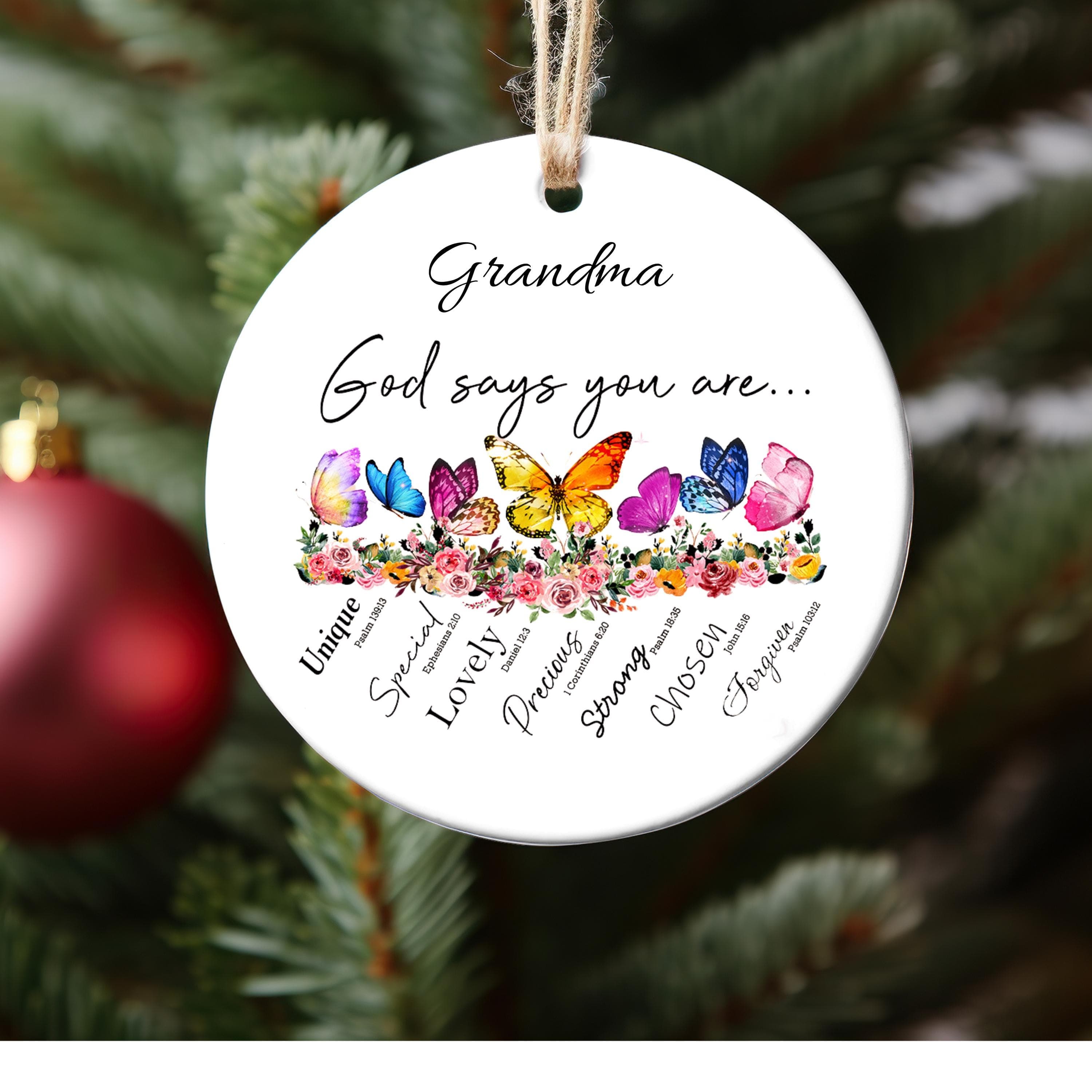 God Says You Are Ornament, Bible Verse Ornament, Christian Christmas Decor, Gift for Girls, Personalized Ornament Christian