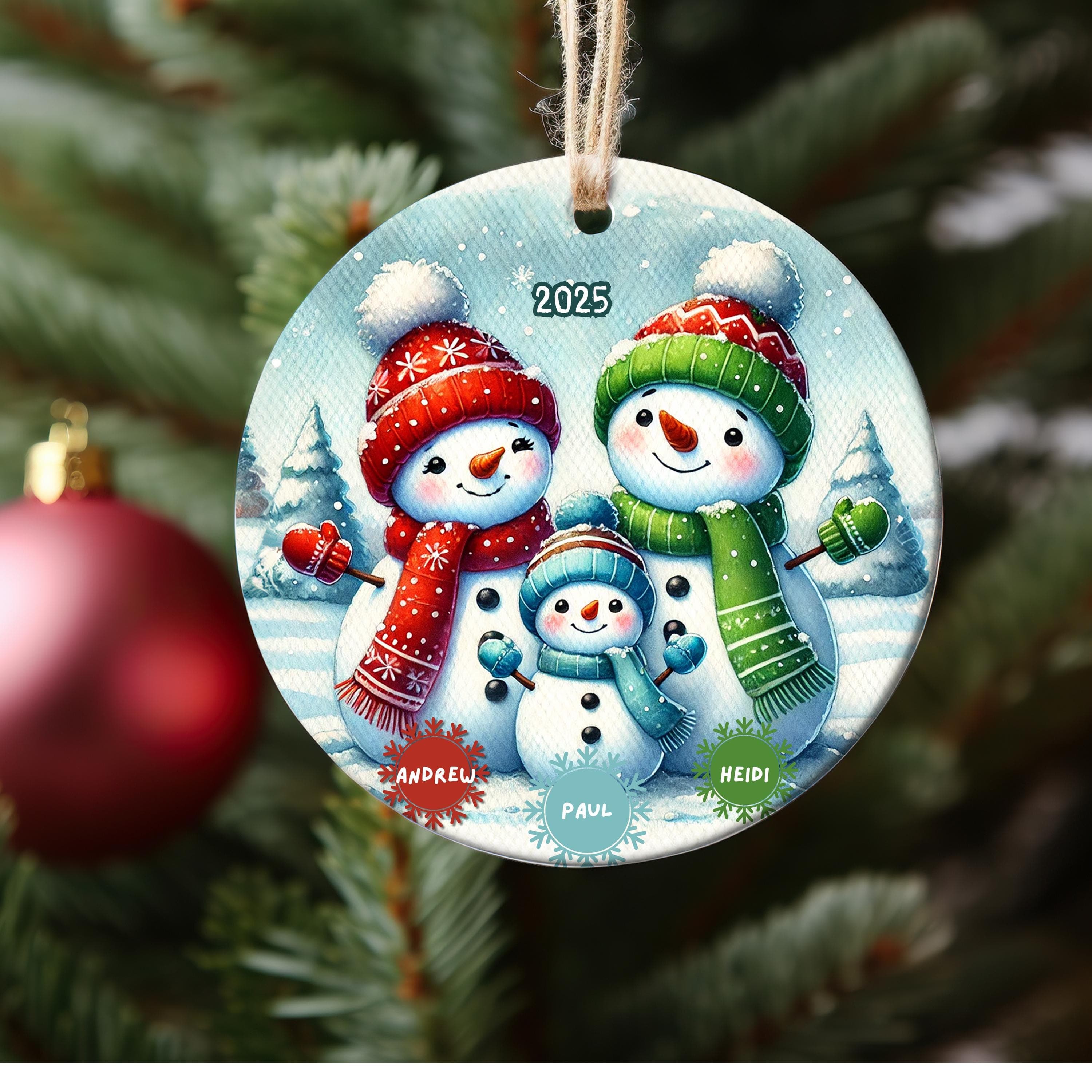 Family of Three Christmas Ornament - Family of 3 - Family Ornament - New Baby Ornament, Family of 3 Christmas Tree Ornament