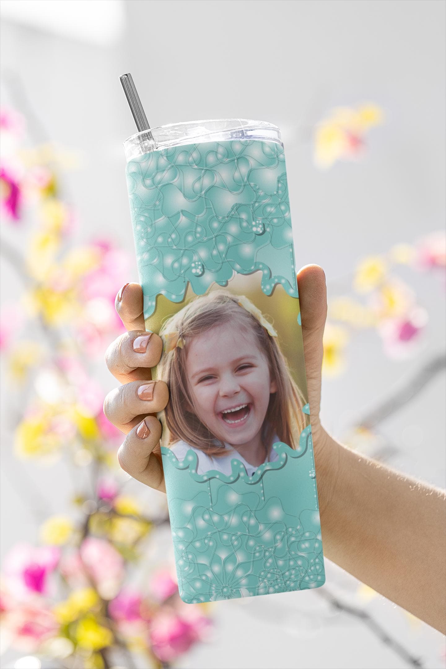 Gift for Mom, Photo Tumbler, Photo Cup, Gift for Grandma Nana, Face Tumbler, Christmas Tumbler, 20oz Skinny Tumbler, Custom Picture Tumbler - image 3
