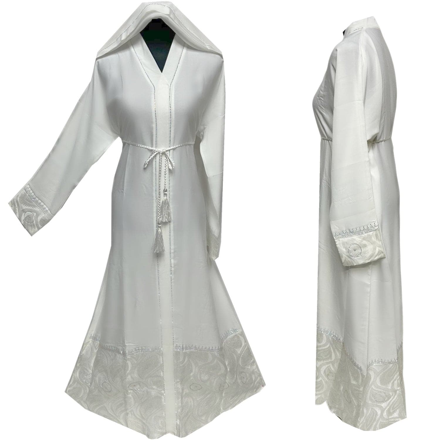 Latest Design Women's  Abaya Jalabiya long dress With stone work