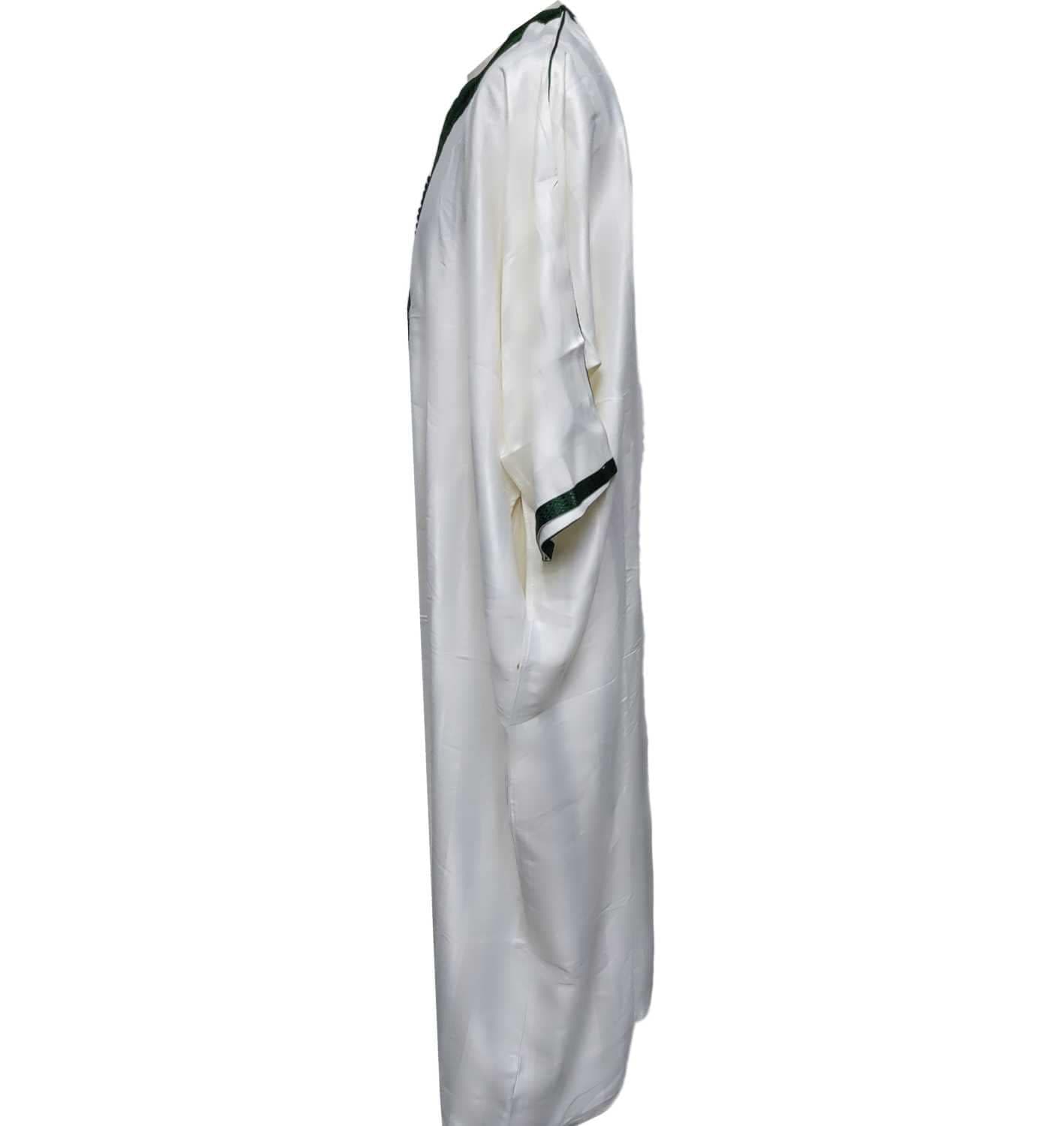 Men Moroccan Cream Thobe Jubba Kandora Djellaba - image 3