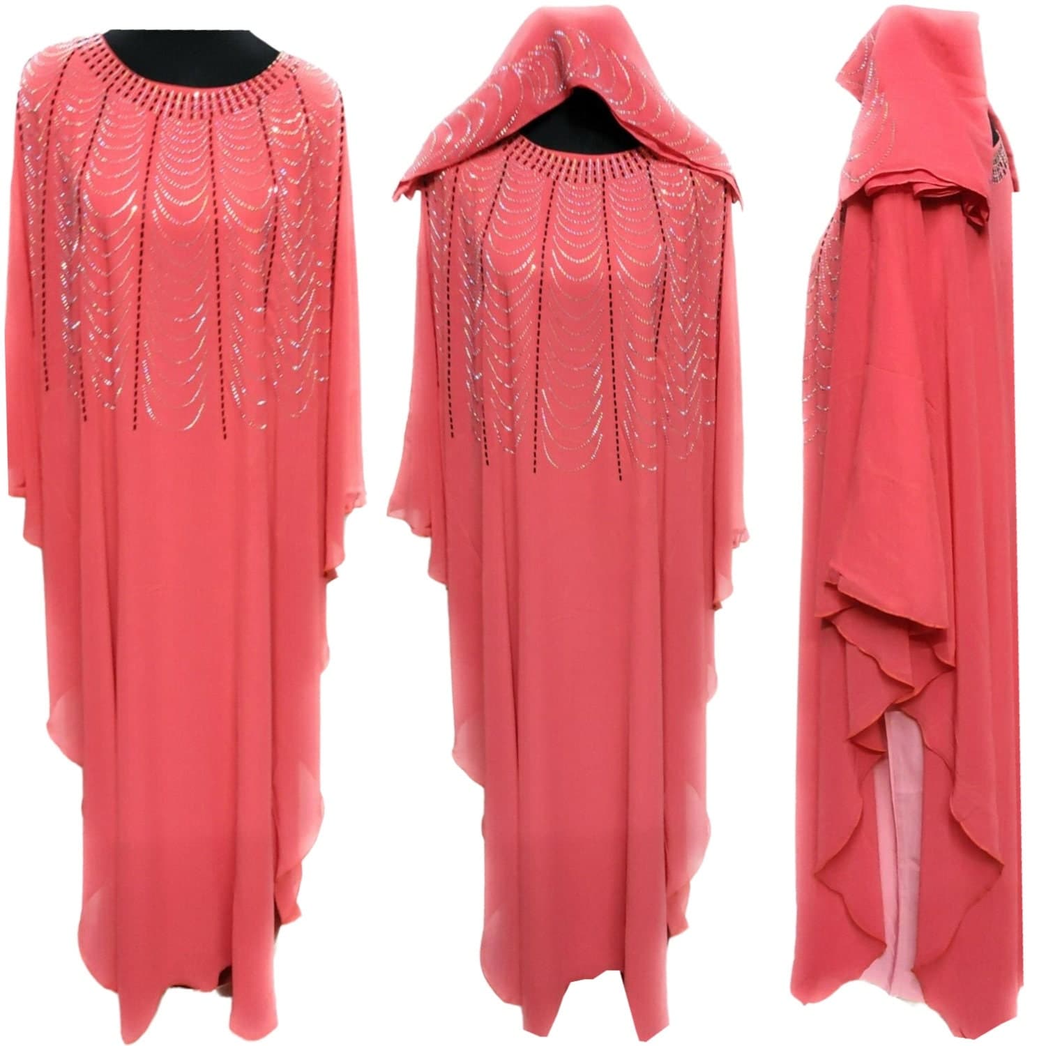 Luxury women stone work Abaya Jalabiya Arab Long Dress