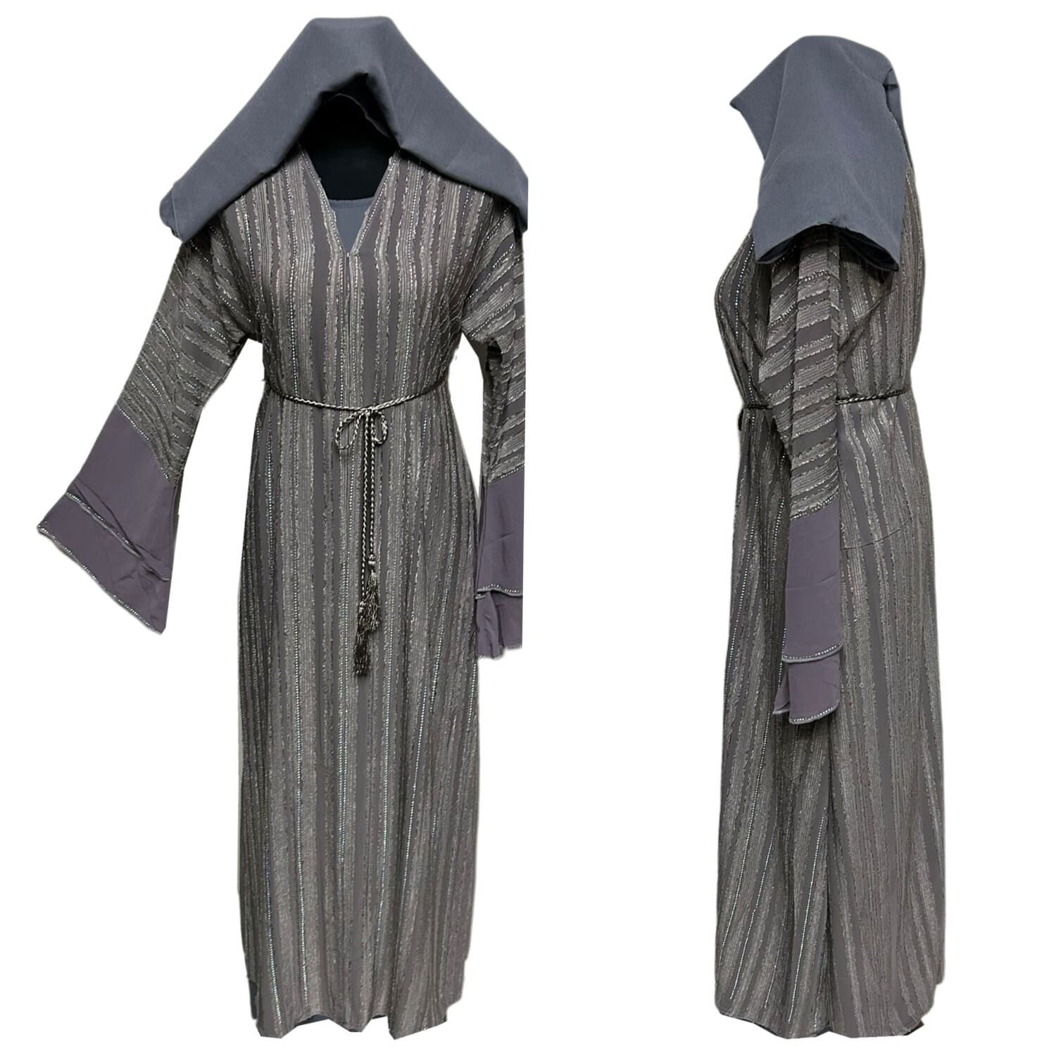 Classic Women's Abaya Farasha Jalabiya Arab Long Dress