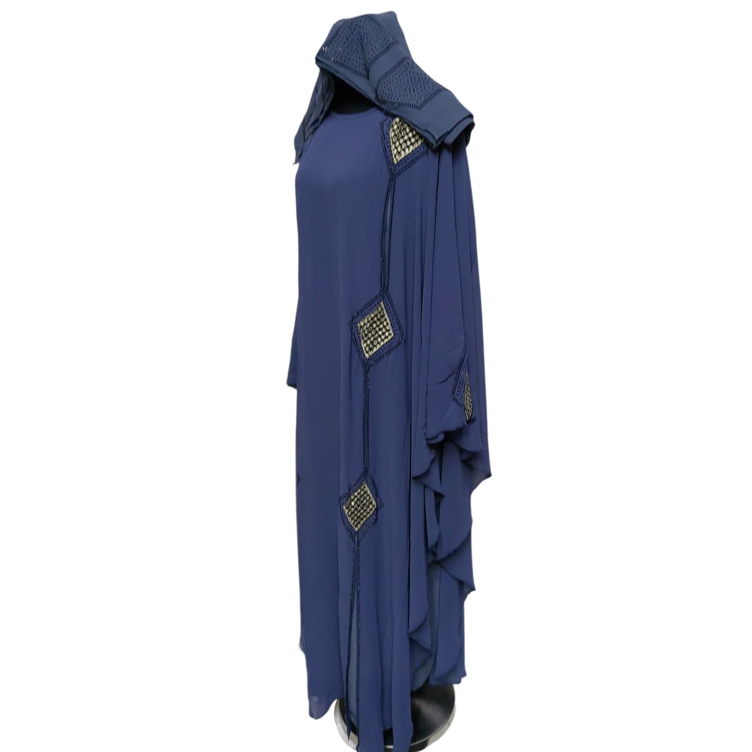 Luxury Women Grey Embroidery Abaya - image 5