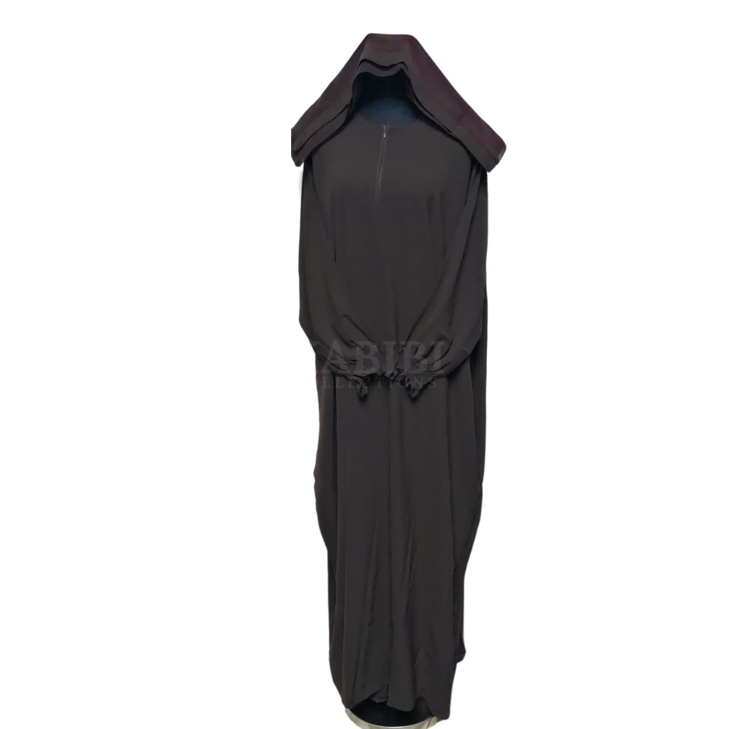 Latest Design Dark Brown Women Abaya Farasha Jilbab - image 4