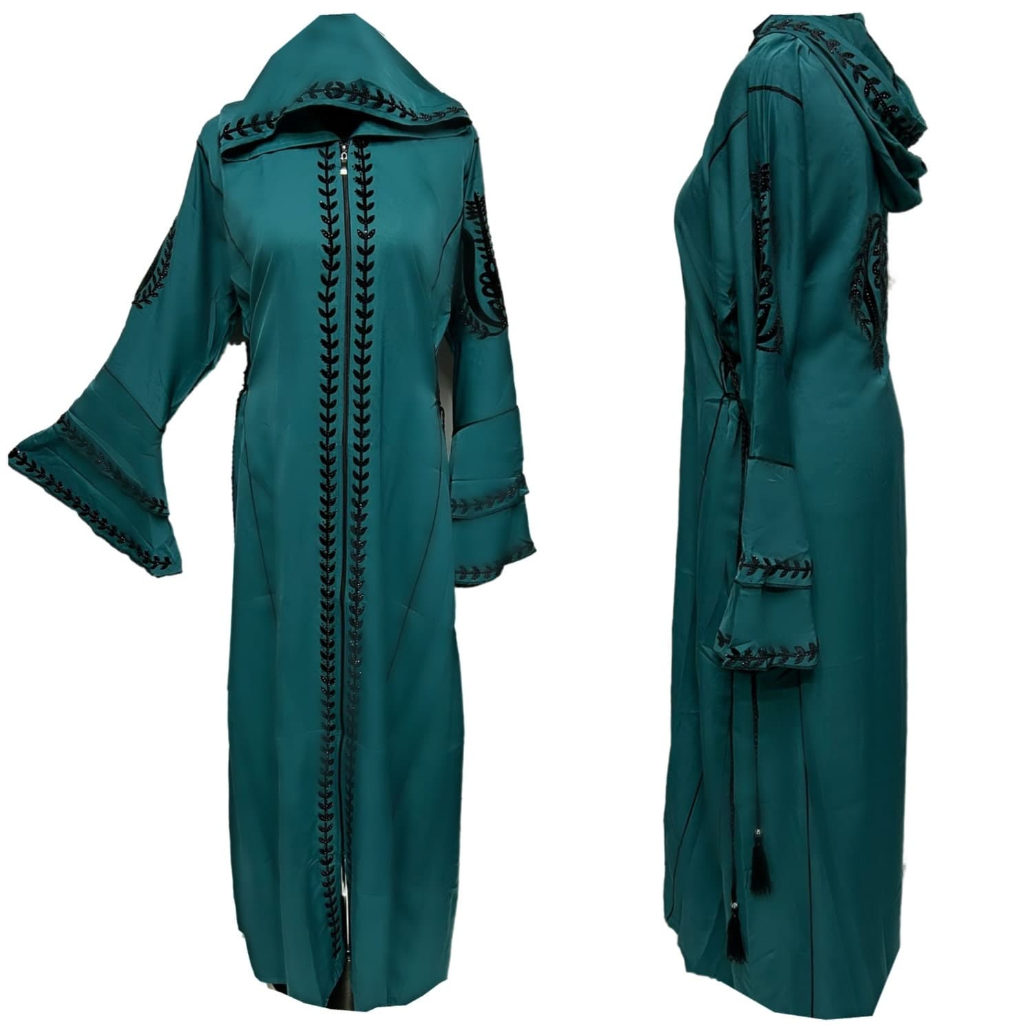 Hooded Moroccan Dress Abaya Farasha Jalabiya Arab Dress