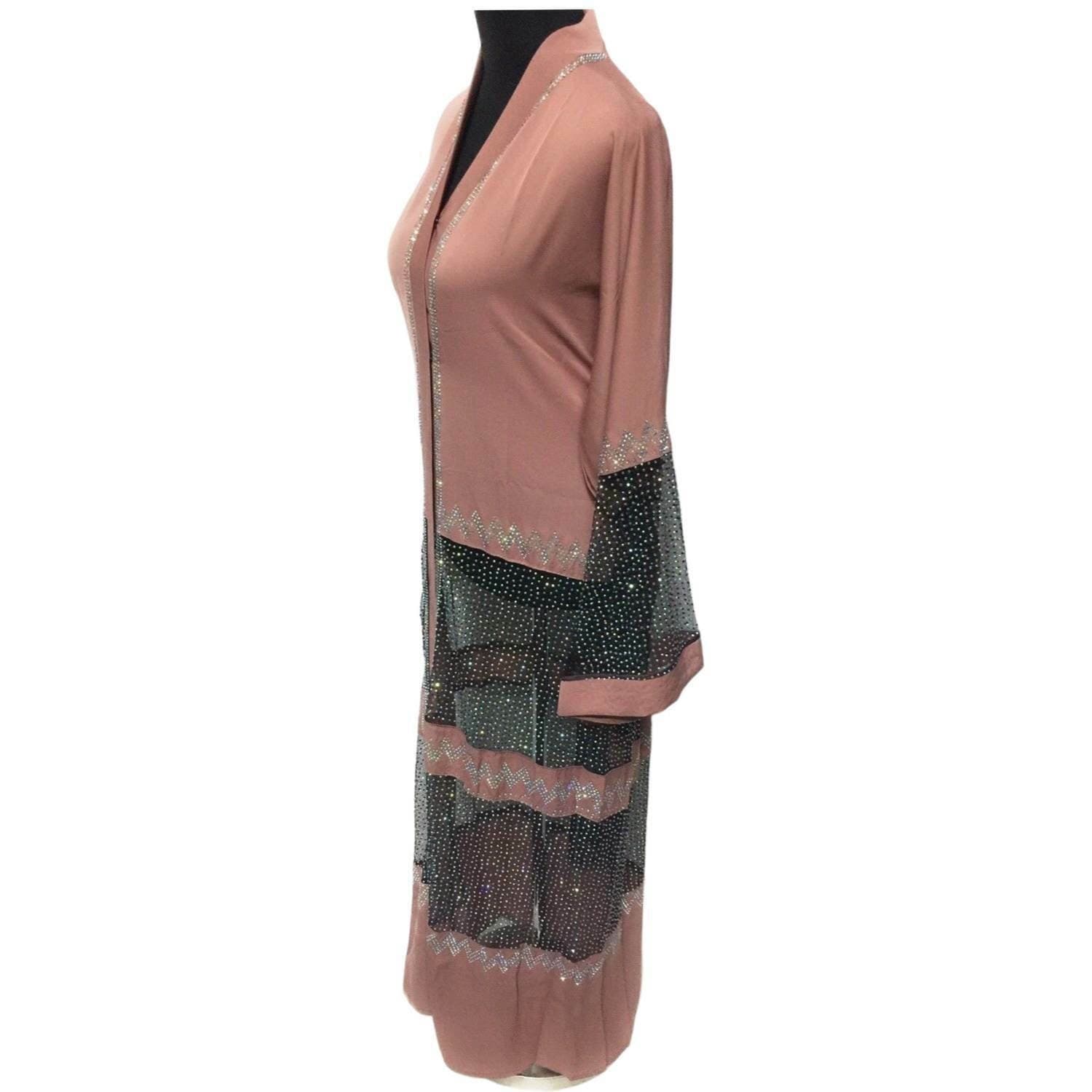 Latest Design Women Pink Abaya Farasha Jalabiya - image 5