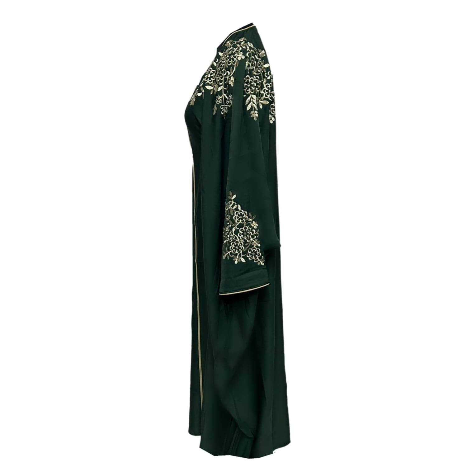 Sumaya Green Batwing Abaya Farasha Jalabiya Arab Dress With Embroidery - image 5