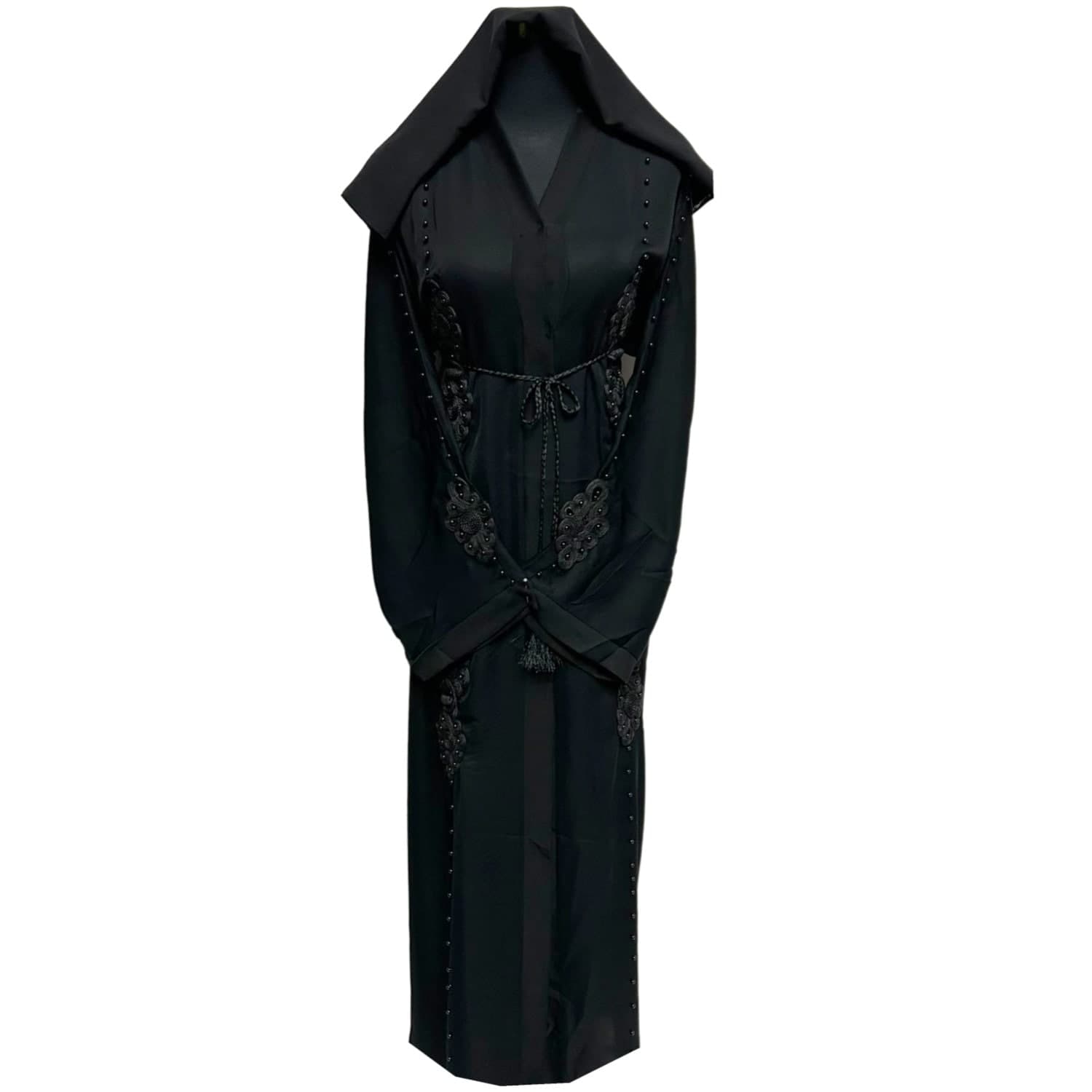 Black Modest Women Abaya Farasha Jalabiya Arab Dress - image 5