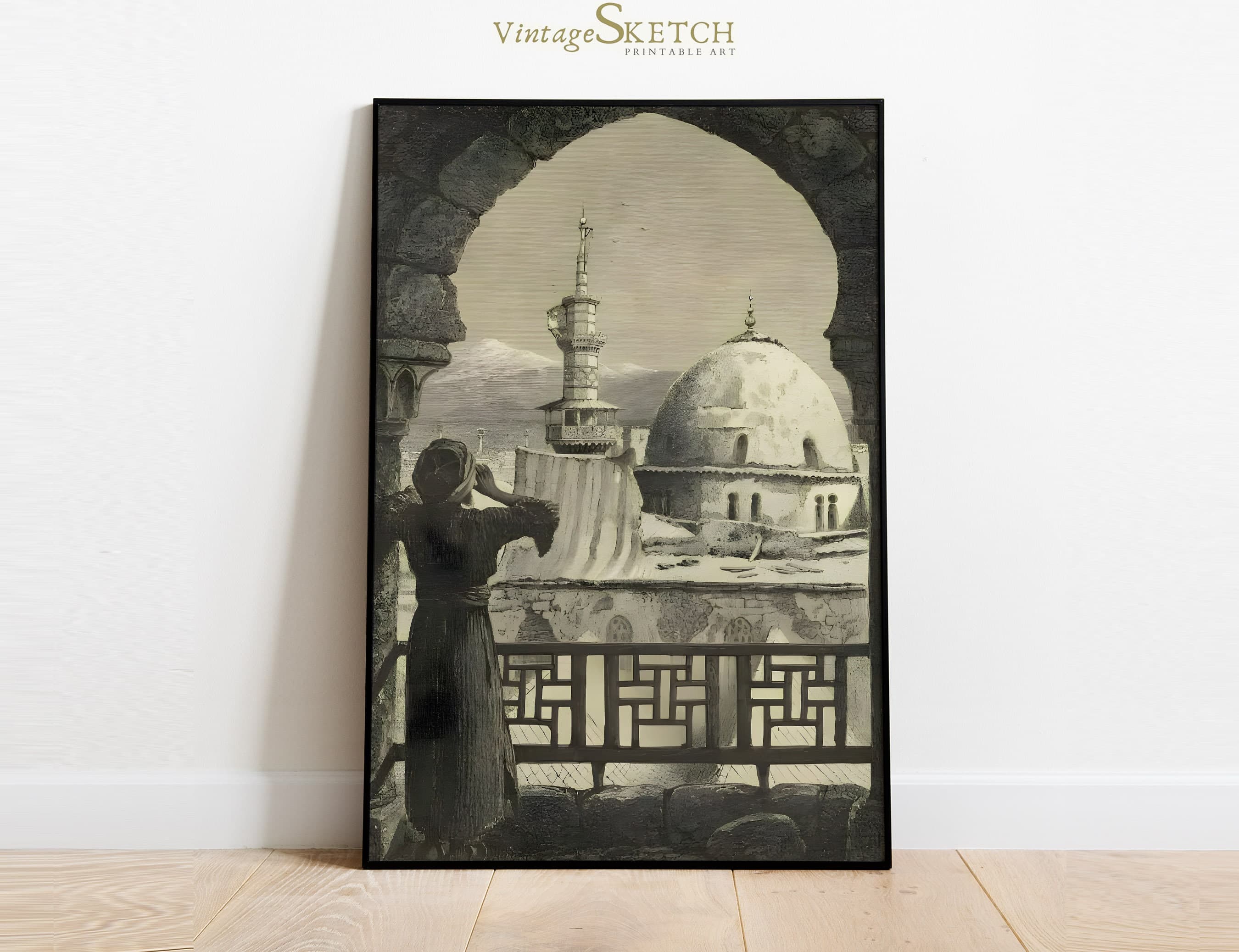 Printable Vintage Call to The Prayer Azaan Wall Art, Prayer Call, Islamic Gift, Muslim Wall Art,Islamic Poster-Islamic Home Decor-Mosque Art - image 3