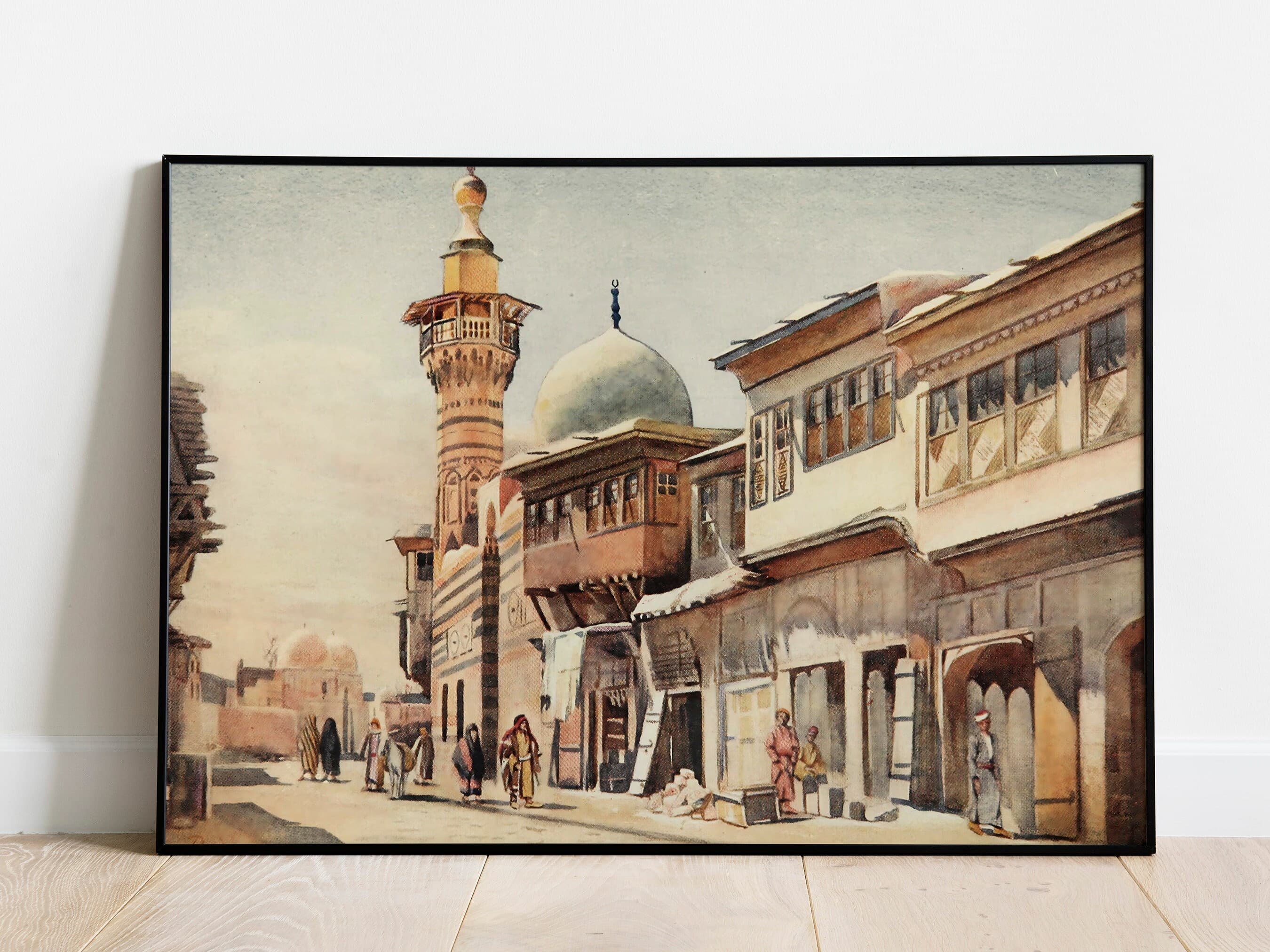 Printable Vintage Damascus Mosque Wall Art, Digital Print, Jerusalem Mosque, Printable Download, Islamic Arab Architecture, DIGITAL DOWNLOAD - image 3