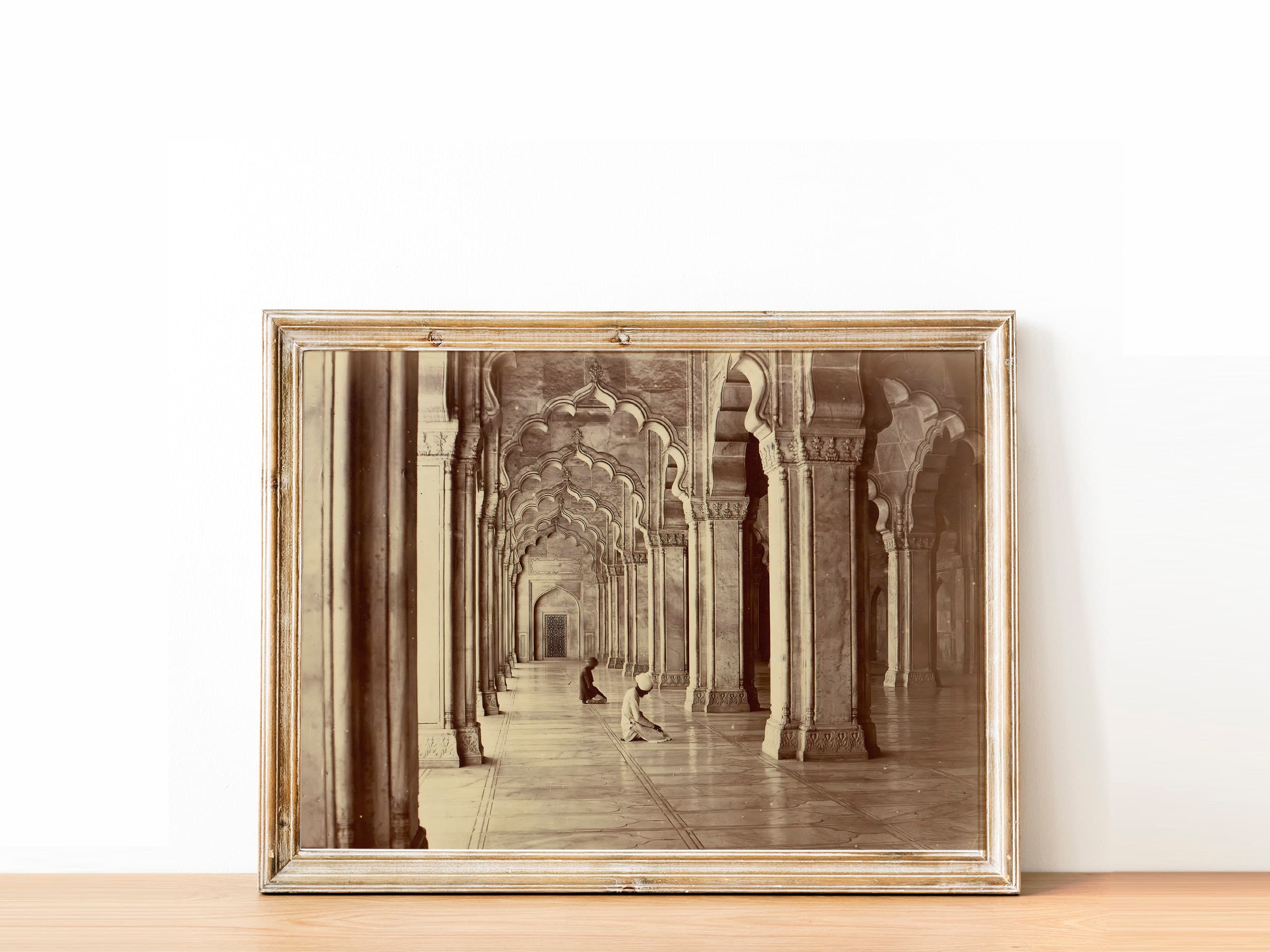 Printable Vintage Mosque Wall Art, Fort Agra Printable Download, Islamic art Painting, Islamic gifts for Women, Islamic art Digital Download - image 5
