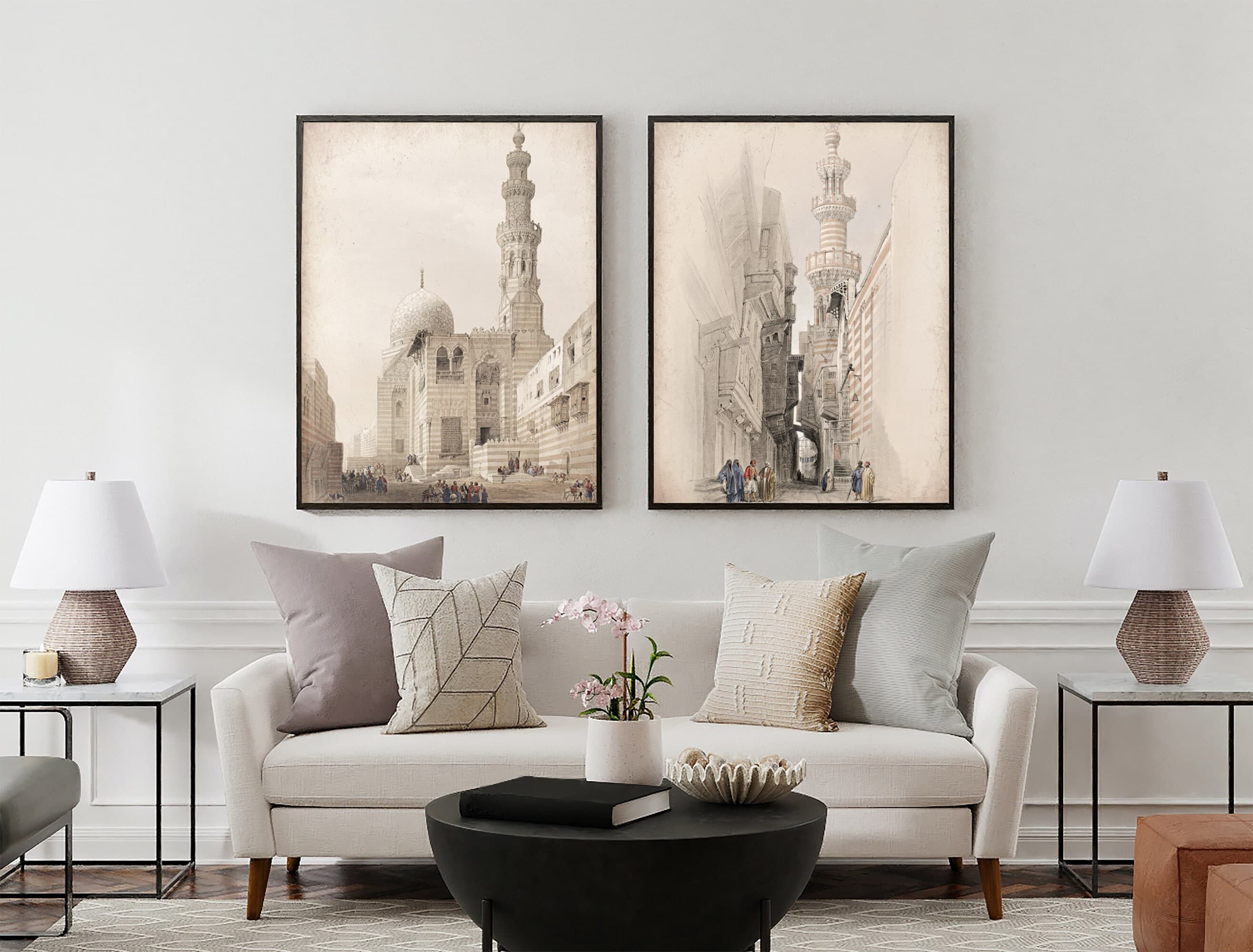 Set of 2 Printable Vintage Minaret of the Mosque Wall Art, Digital Print,Mosque Architecture, Printable Download, Home Decor, Islamic Gifts - image 4
