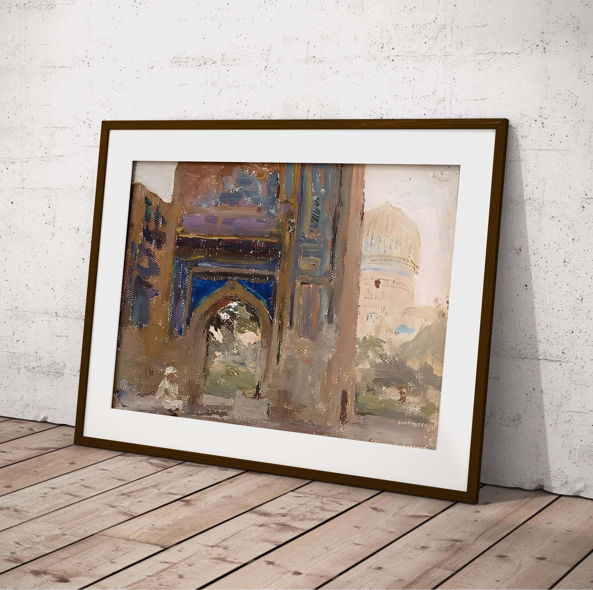 Printable Vintage Islamic Wall Decor, Masjid Poster, Mosque Painting-Muslim Architecture-Abstract Islamic Art-Nikkah Gift-Islamic Home Decor - image 5