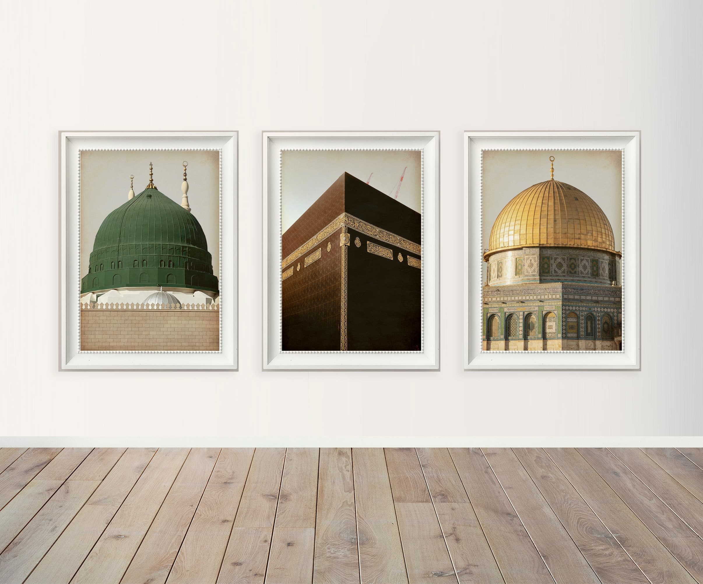 Masjid An-Nabawi Masjid Al Haram Masjid Al Aqsa Set of 3 Islamic Wall Art, Muslim Home Decor Gift, Mosque Wall Art-Mosque Wall Decor Digital - image 4