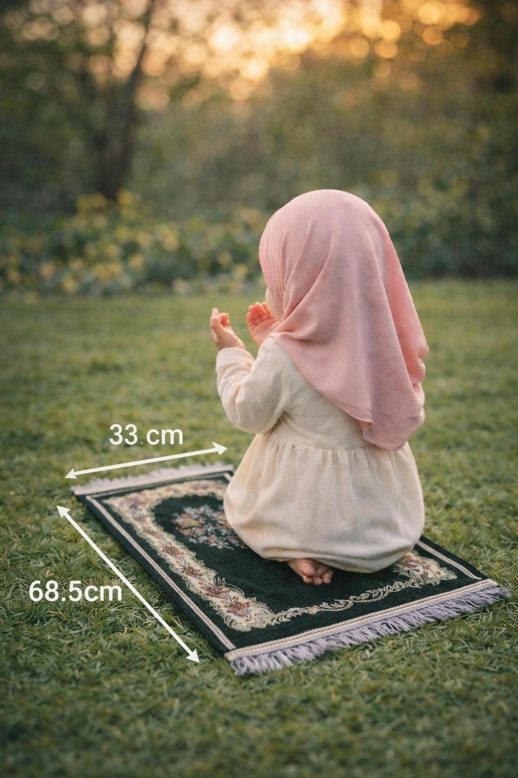 Personalised baby and toddler Prayer Mat –Cute Islamic Gift with Name | Soft Salah Rug | Eid Present | Ramadan Gift for small children