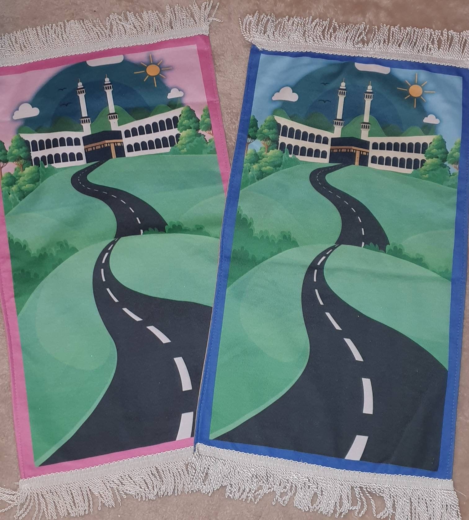 Personalised Prayer Mat for Kids – Colorful Islamic Gift with Name | Muslim Boys Girls | Eid Gift | Ramadan Present | Salah Rug - image 3