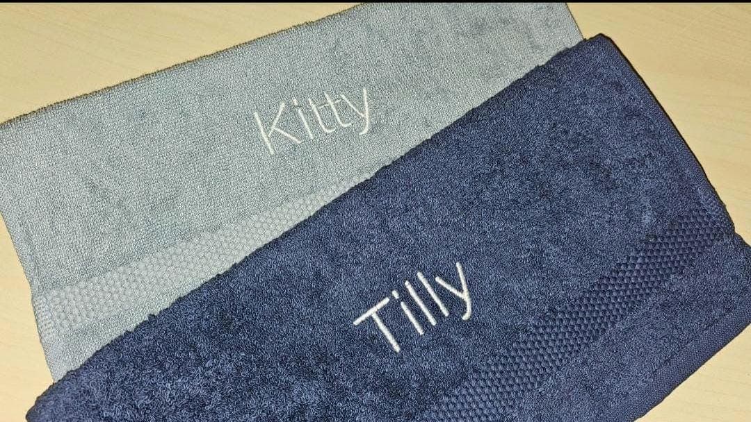 Personalised Embroidered Face Towel: Custom Flannel Gift With Any name, Perfect for Sports Gym Football Birthday Holiday Couples His Hers - image 5