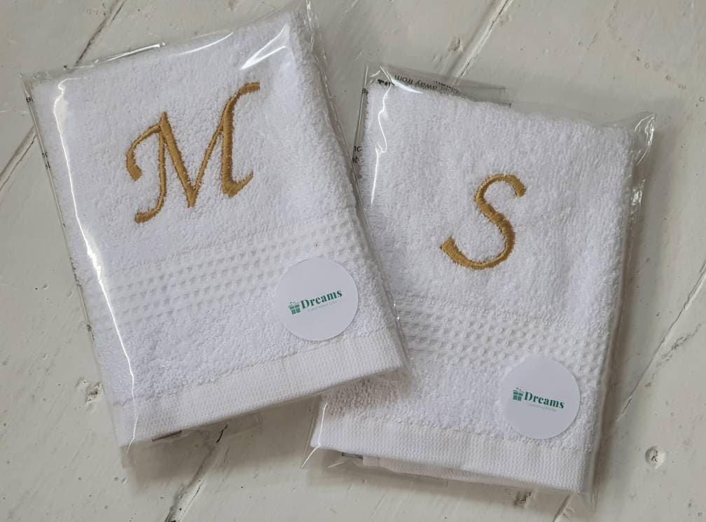 Initial Personalised Face Towel | Embroidered Flannel | Egyptian Cotton | Custom Gift for Gym Skincare Beauty Baby Makeup Birthday gift idea - image 3