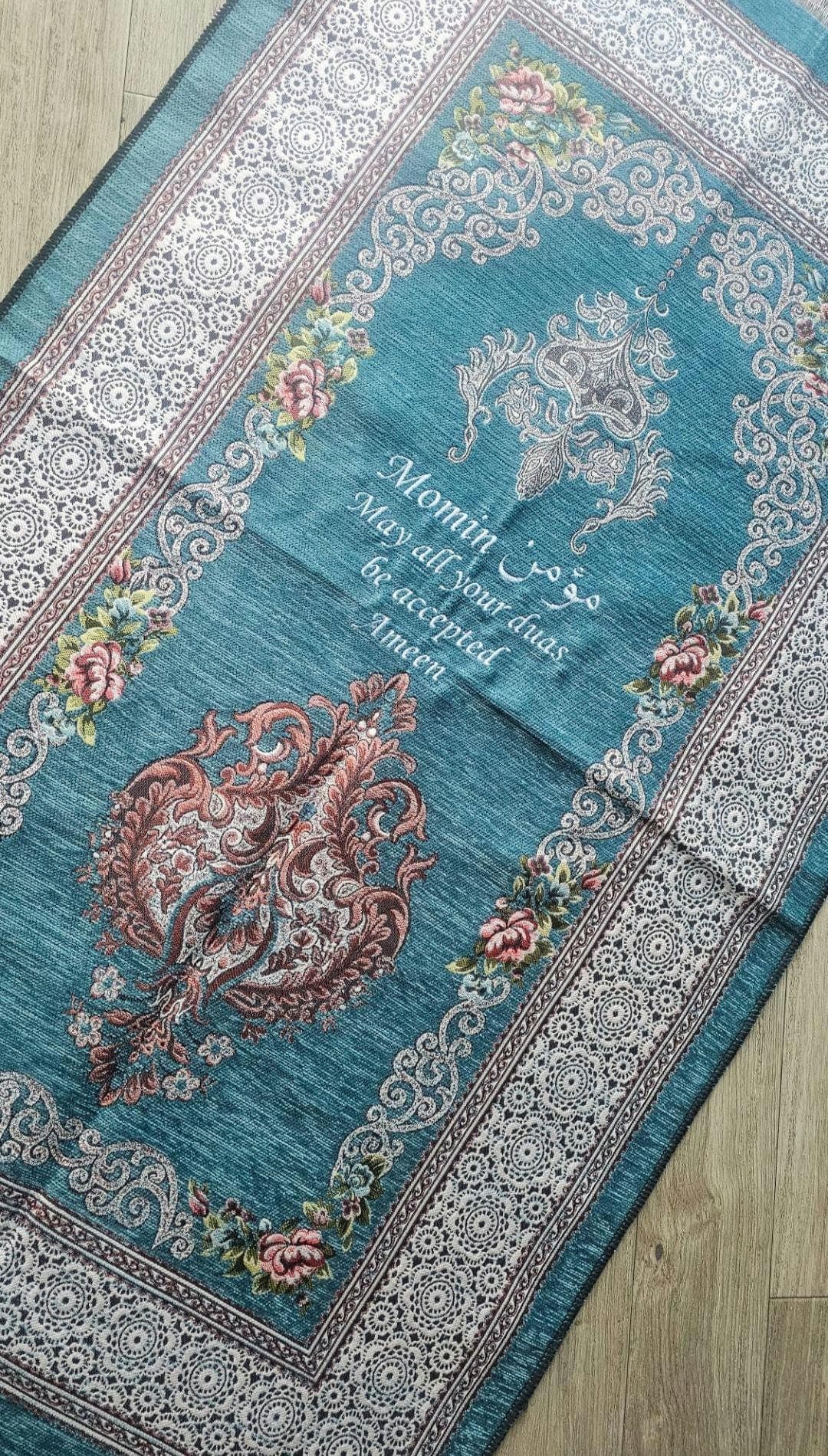 Personalised Prayer Mat Gift for Eid | Islamic Gift for Him Her | Custom Janamaz | Ramadan Nikkah Wedding Gift