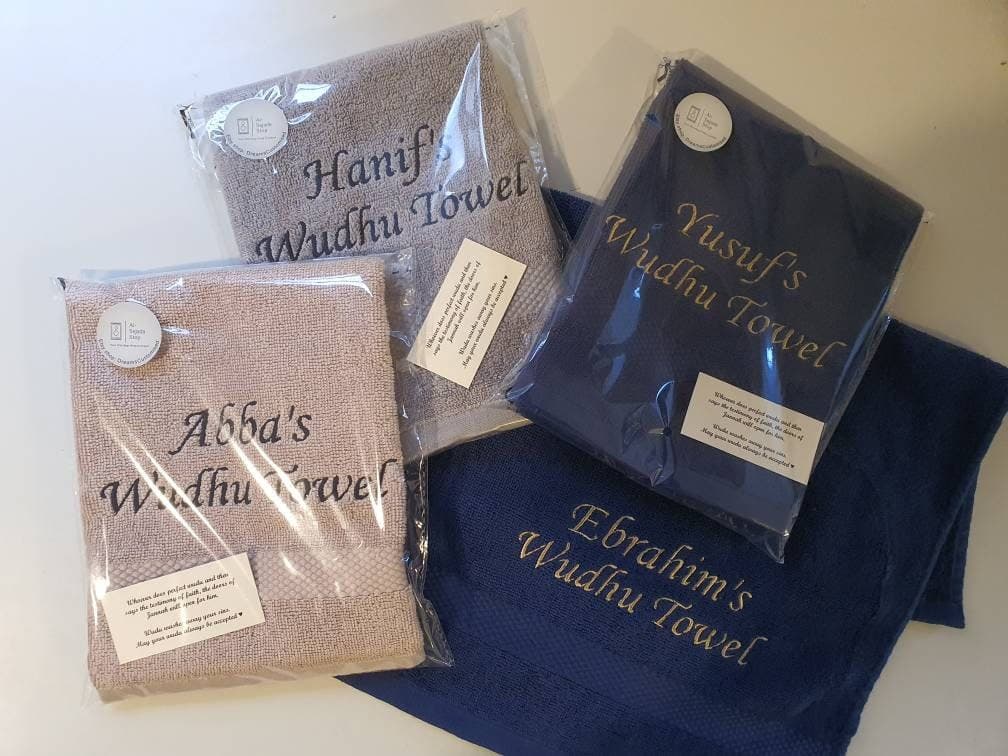Personalised wudhu towel | Islamic Towel, Personalized Muslim Wedding Favors Unique Wudu towel for Gifting | Eid Gift idea | Hajj and Umrah - image 3