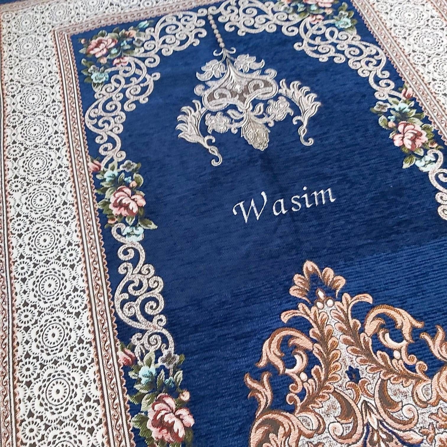 Islamic personalised prayer mat | custom muslim gift | Eid Ramadan Nikkah Wedding Gift for Him Her | Birthday gift Musallah Janamaz islam - image 5