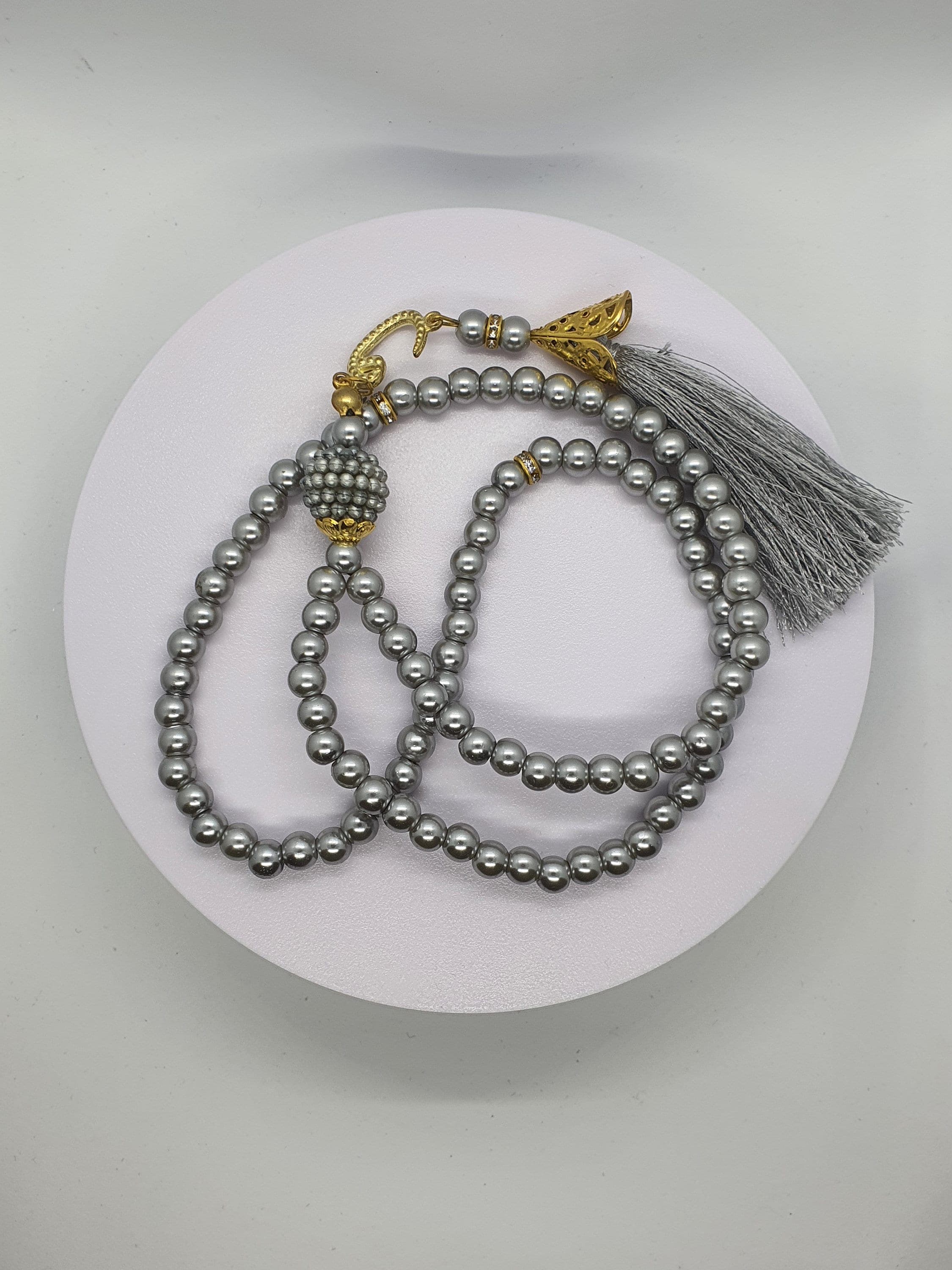 Vav Pearl Misbaha Tasbih Set – Handmade Prayer Beads, Dhikr Beads, Islamic Gift, Ramadan Gift, Ameen Favor, Muslim Gift - image 5