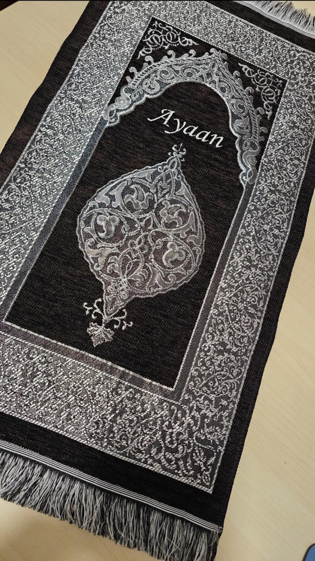 SALE Personalised Baby Toddler Prayer Mat| Soft Turkish Cotton Chenille Mini Rug, Islamic Gift CLEARENCE with any name | Ramadan Eid gift