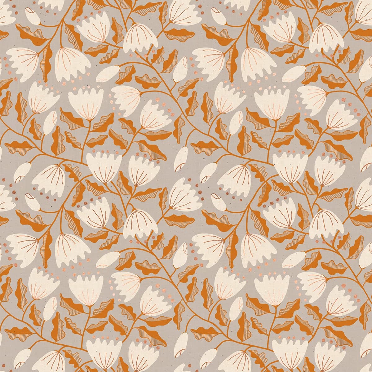 Unruly Nature by Jen Hewett of Ruby Star Society for Moda Fabrics RS6010-14M Cup and Saucer Vine/Dove