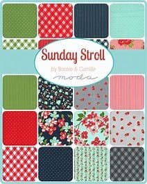 Sunday Stroll by Bonnie and Camille for Moda Fabrics. Item number 55221-20 White Green. - image 4