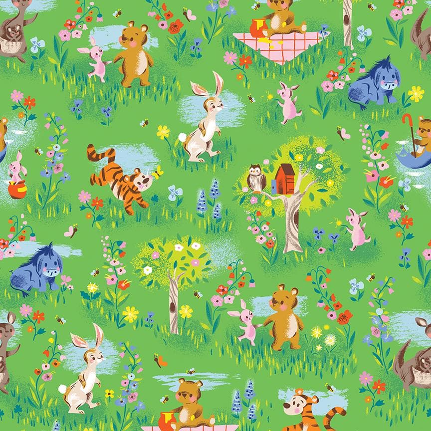 100 Aker Woods by Jill Howarth for Riley Blake Designs C15170 Green