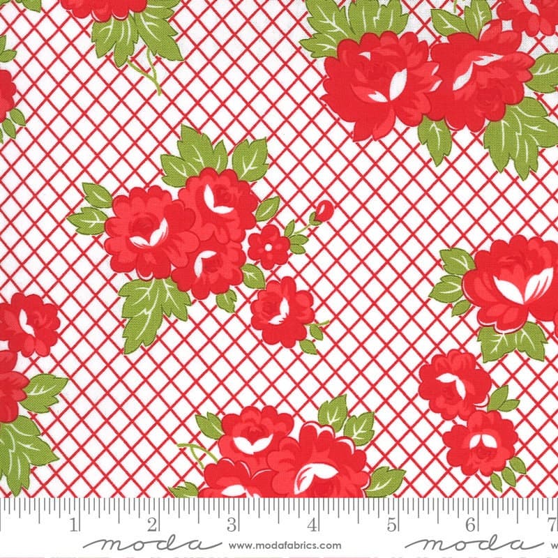 Sunday Stroll by Bonnie and Camille for Moda Fabrics. Item number 55221-12 Red.