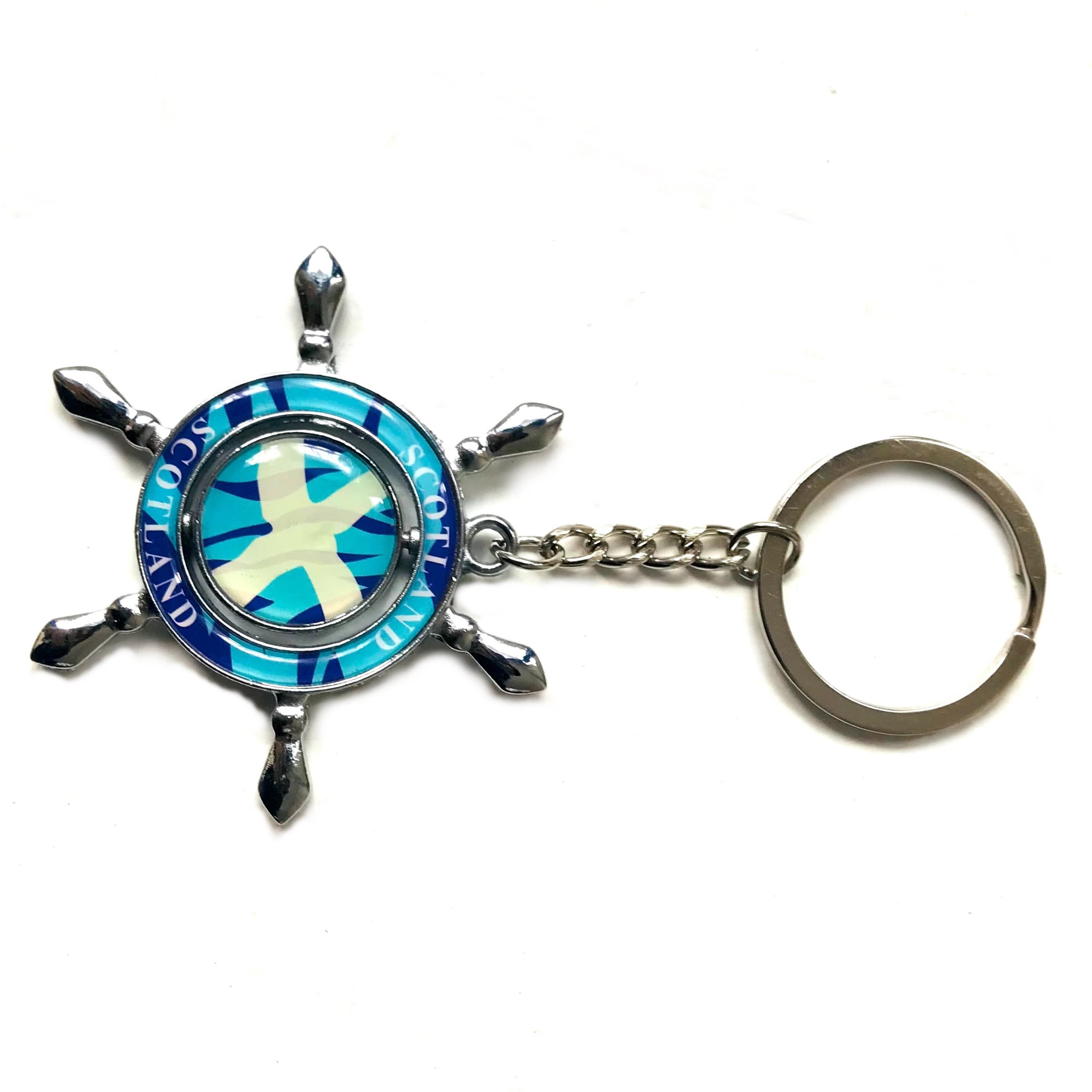 I Love Scotland Flag Keyring Accessories, Stainless Steel Ship Pistol Design Keychain Gift Man Women Souvenirs - image 3