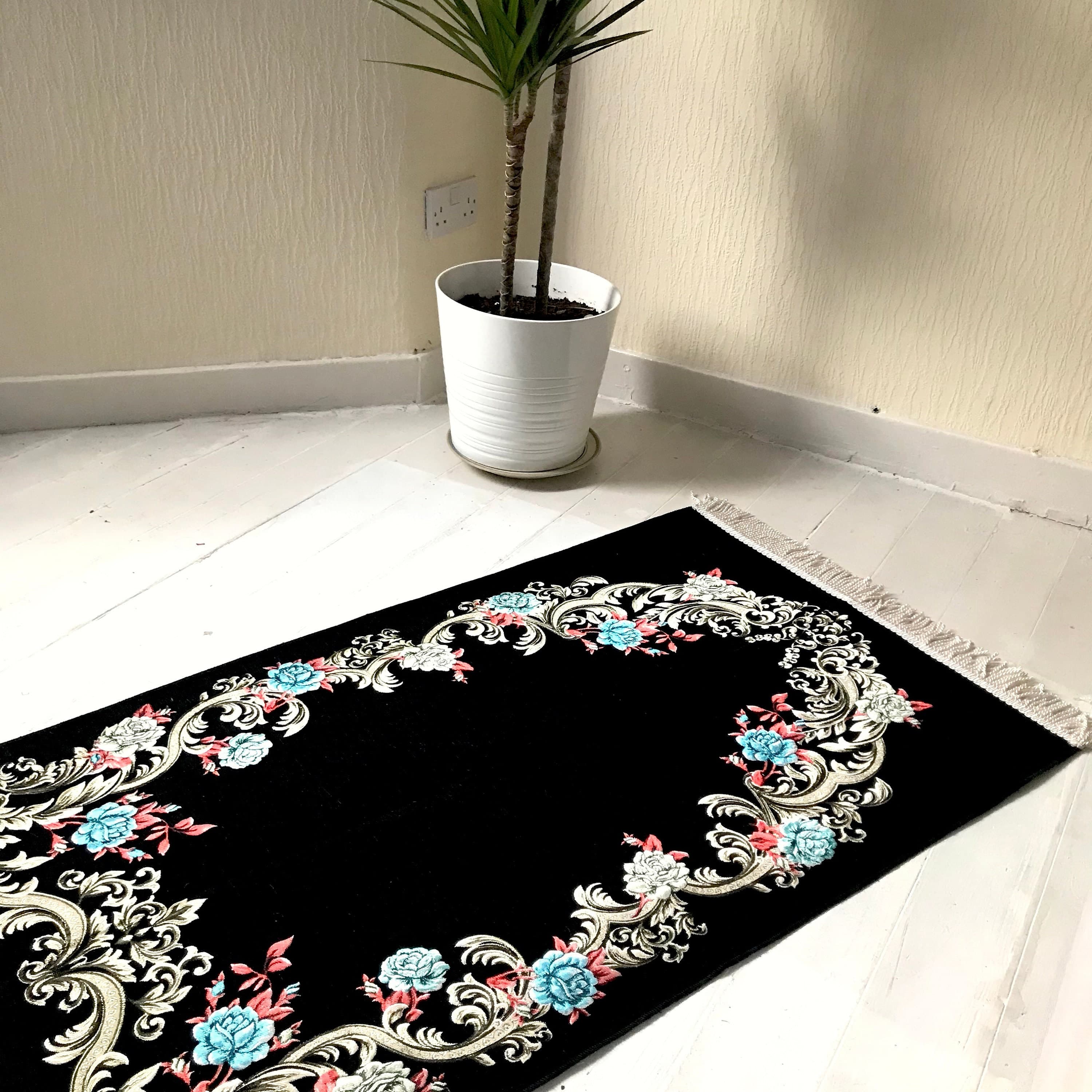 Traditional Uyghur Patterned Prayer Rug | Large Size Mat / Janamaz - (125 x 67 cm) - Made in Turkey - image 5
