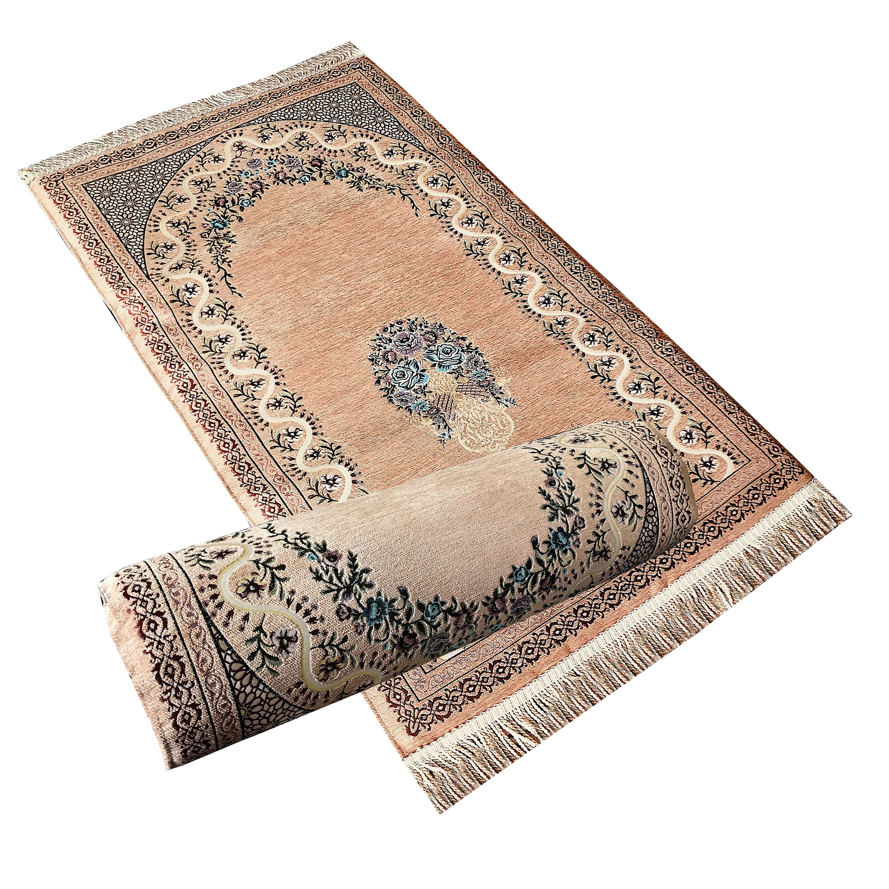 Mihrab Style Original Padded (Cushioned) Large Prayer Rug (1.5kg) Sajadah with Tasbih - %100 Satisfaction & Free Gift Box - image 5